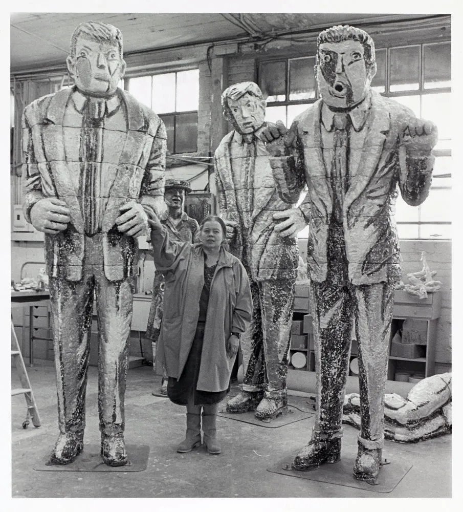 Viola Frey at her 1089 Third Street studio, Oakland, 1986