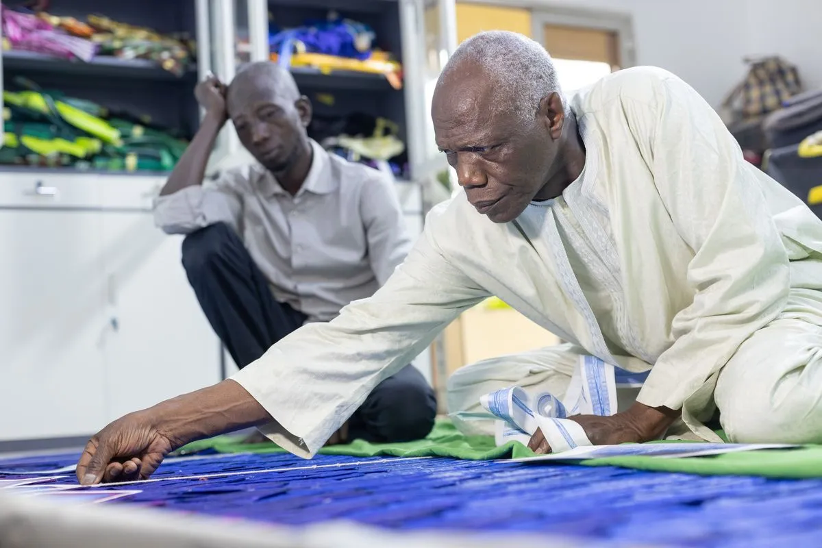 Abdoulaye Konaté pictured in the studio.Courtesy of Efie Gallery and Desire Ameka