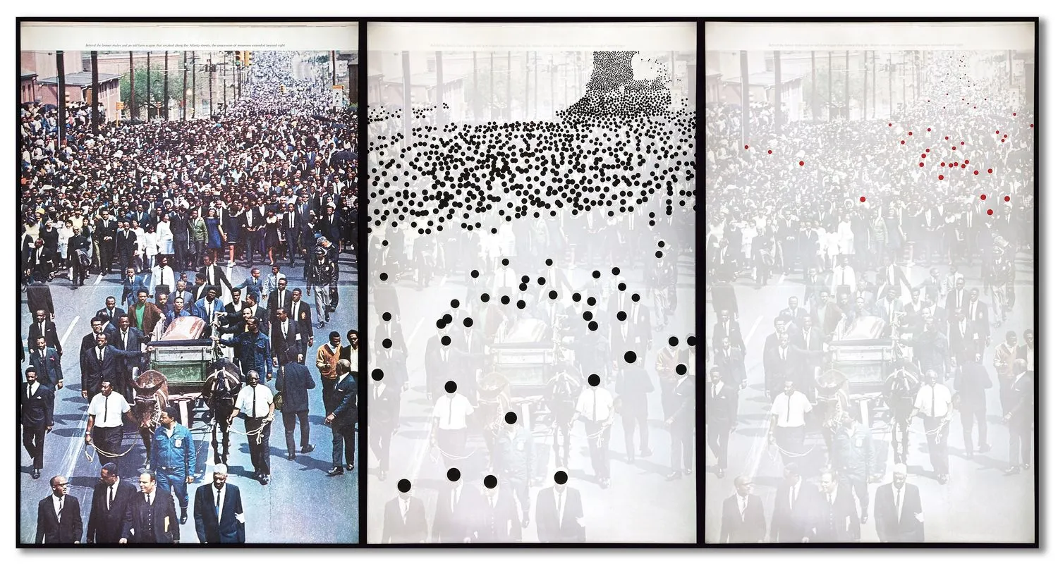 Alfredo Jaar (Chili, Santiago 1956) Life Magazine, 19 April 1968, 1995. Galerie la Patinoire Royal Bach