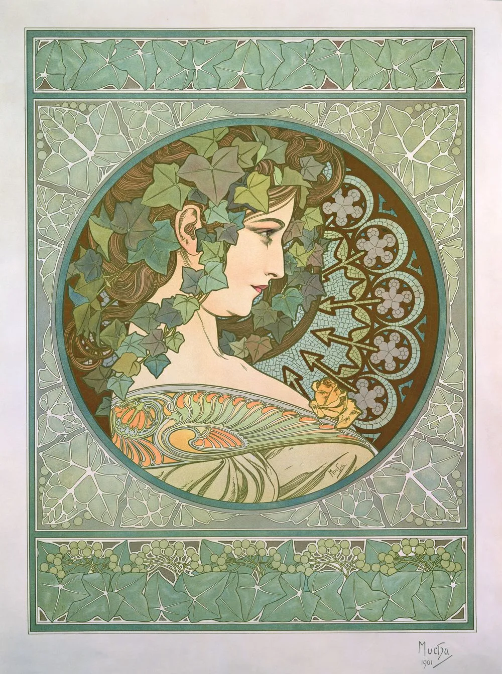 Alphonse Mucha, Ivy, 1901