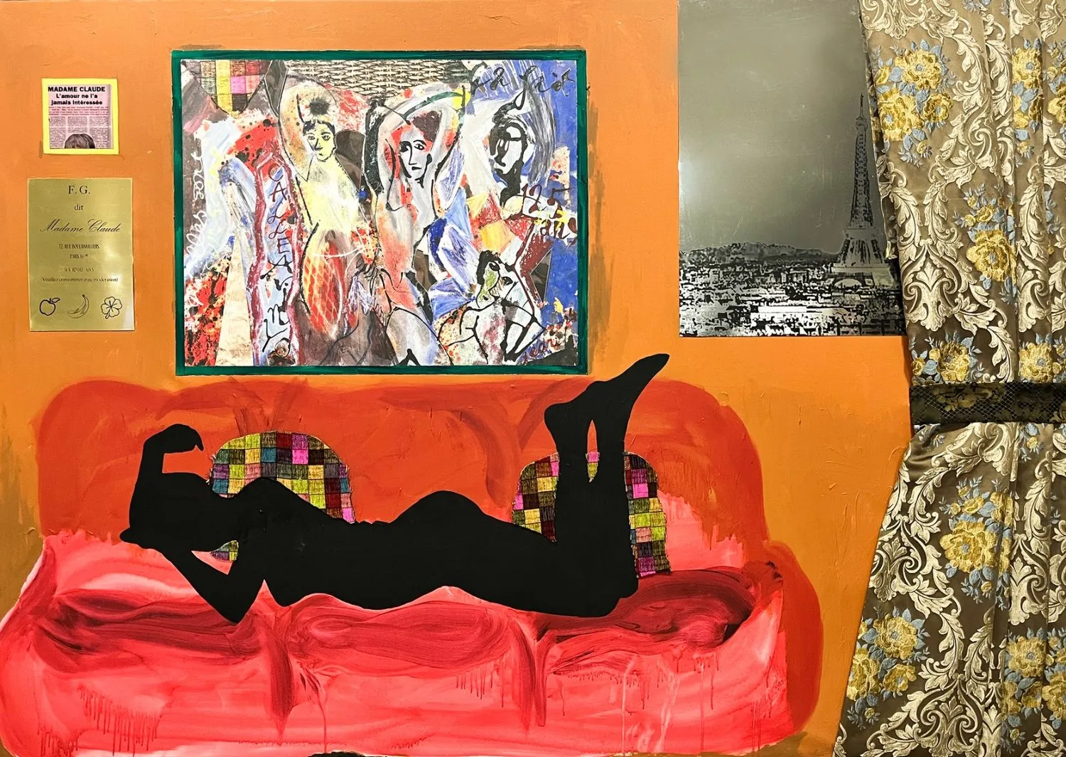 Bedri Baykam, Consommer Avec Modération, 2025. Mixed media on canvas, 150x221x5,5 cm