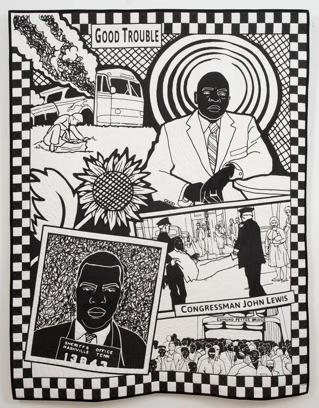 Carolyn Mazloomi, Good Trouble In Honor of John Lewis, 2024