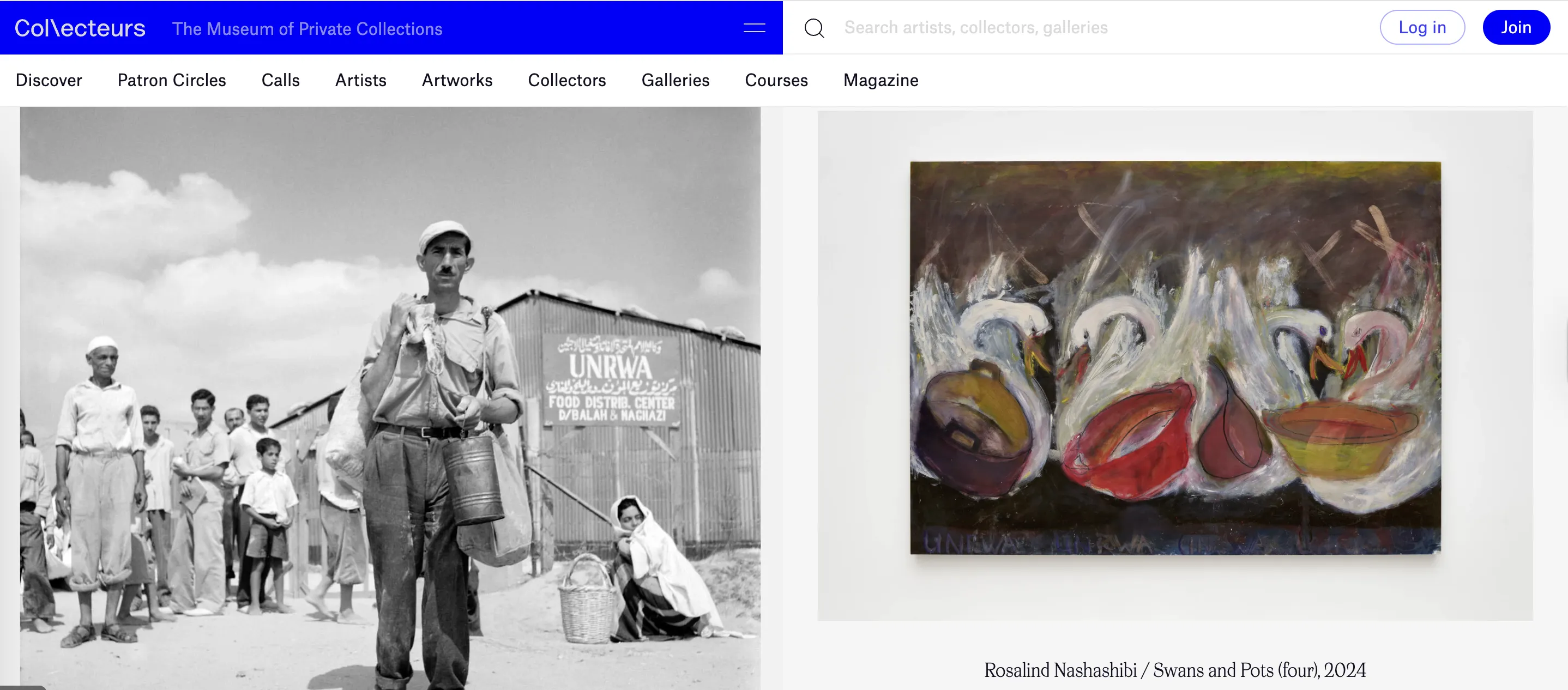 Collecteurs' online exhibition Falastin