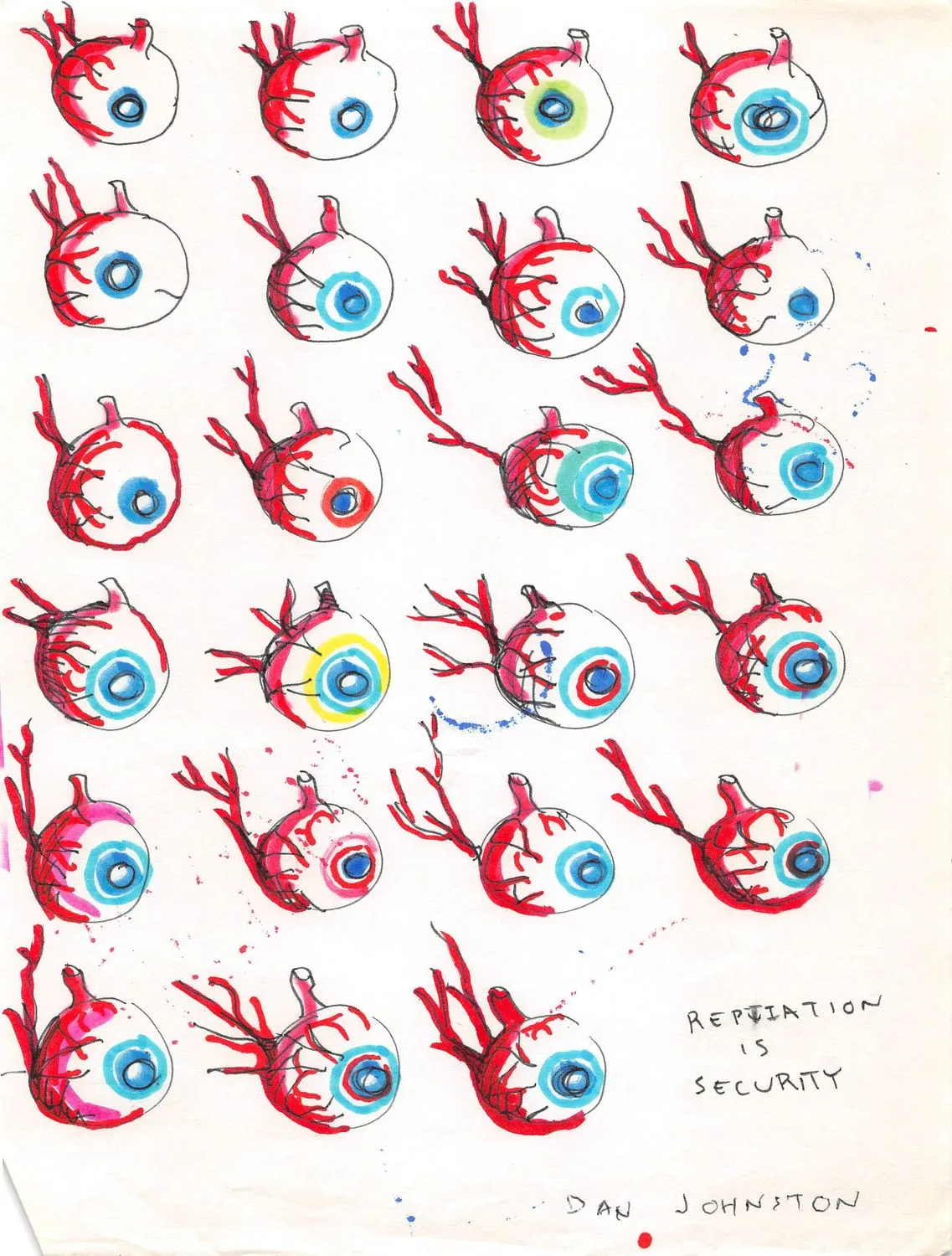 Daniel Johnston, Reptiation Is Security, c. 1980.