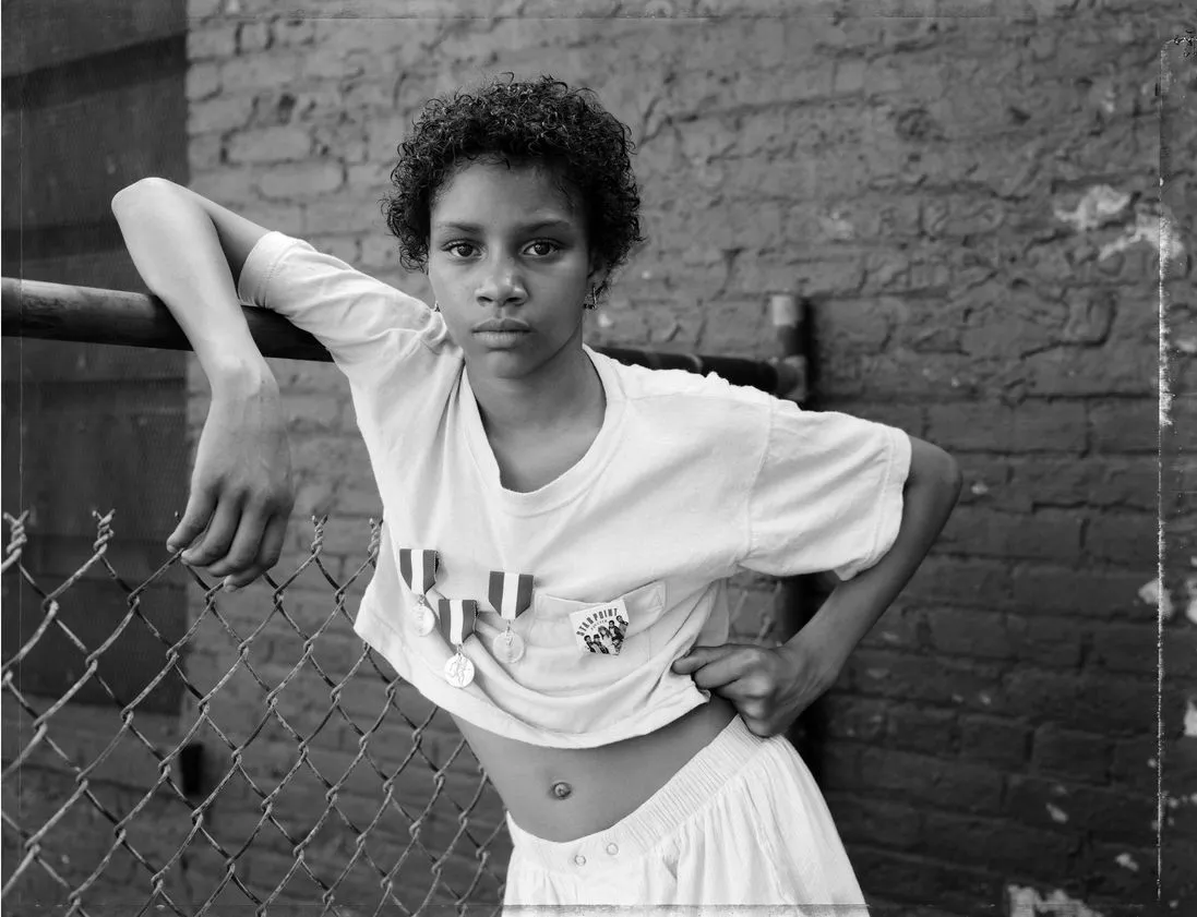 Dawoud Bey, A Girl with School Medals, Brooklyn, NY, from the series Street Portraits, 1988. Pigment print. Courtesy of the artist and Stephen Daiter Gallery, Chicago