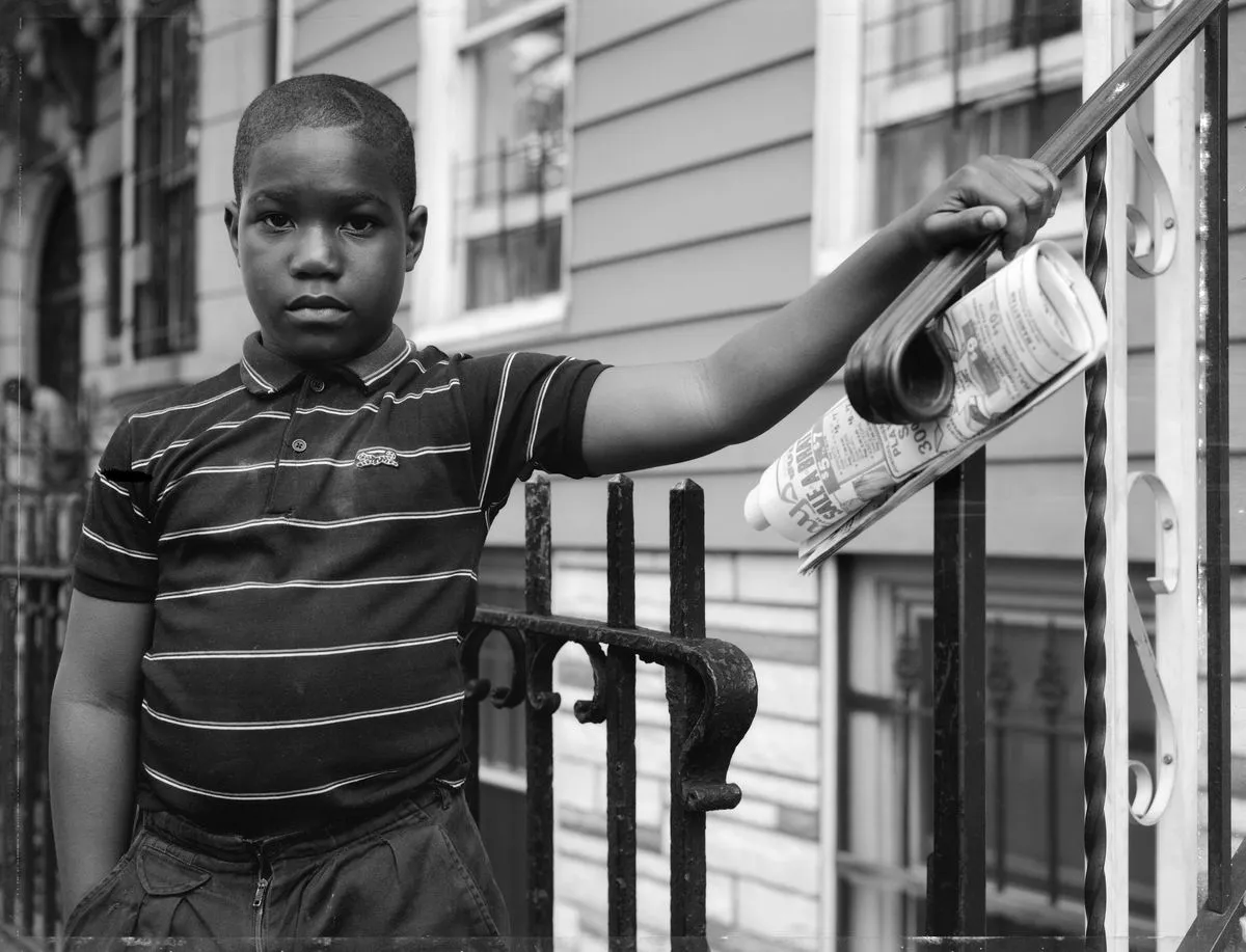 Dawoud Bey, Peg’s Grandson, Brooklyn, NY, from the series Street Portraits, 1988.