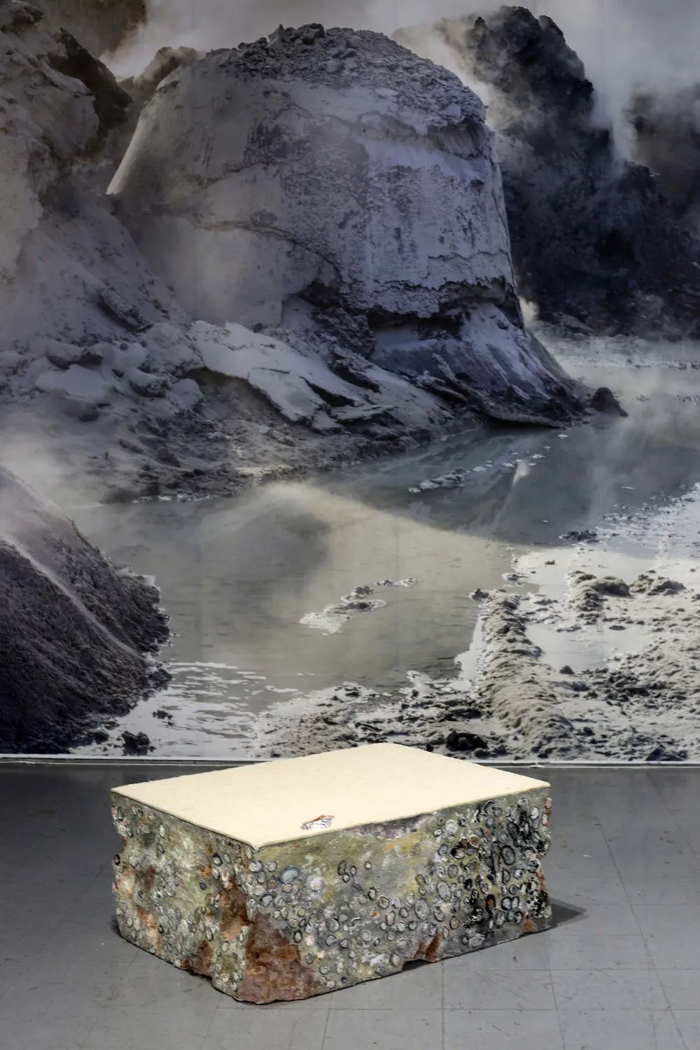 Installation view of the group show The Base, the Columns, and the Firmament at MAC, Museo de Arte Contemporáneo in Santiago de Chile, Quinta Normal (24 November 2017 – January 2018)