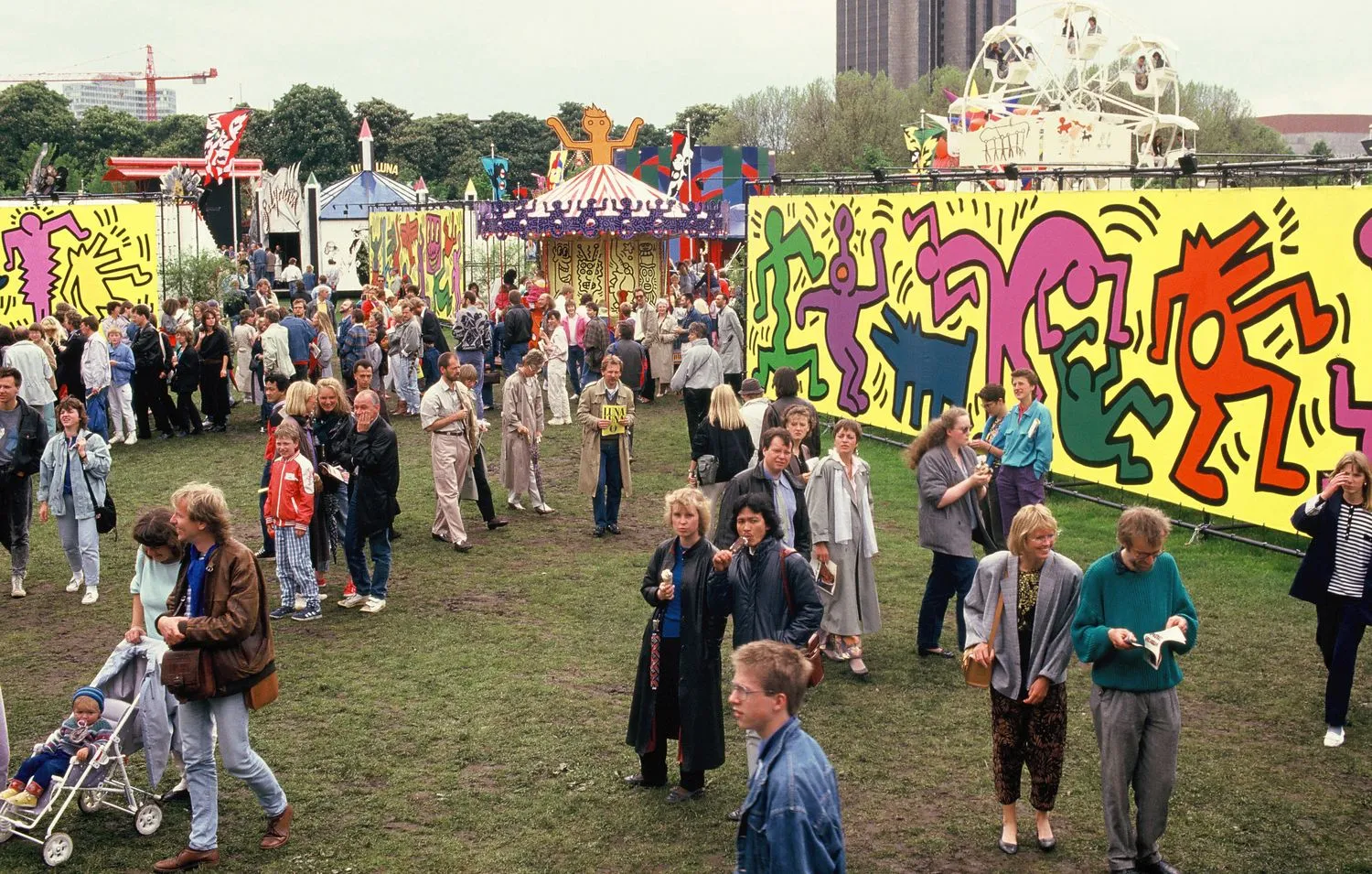 Fairground view of Luna Luna. Andre Heller, Luna Luna, Hamburg, Germany, 1987