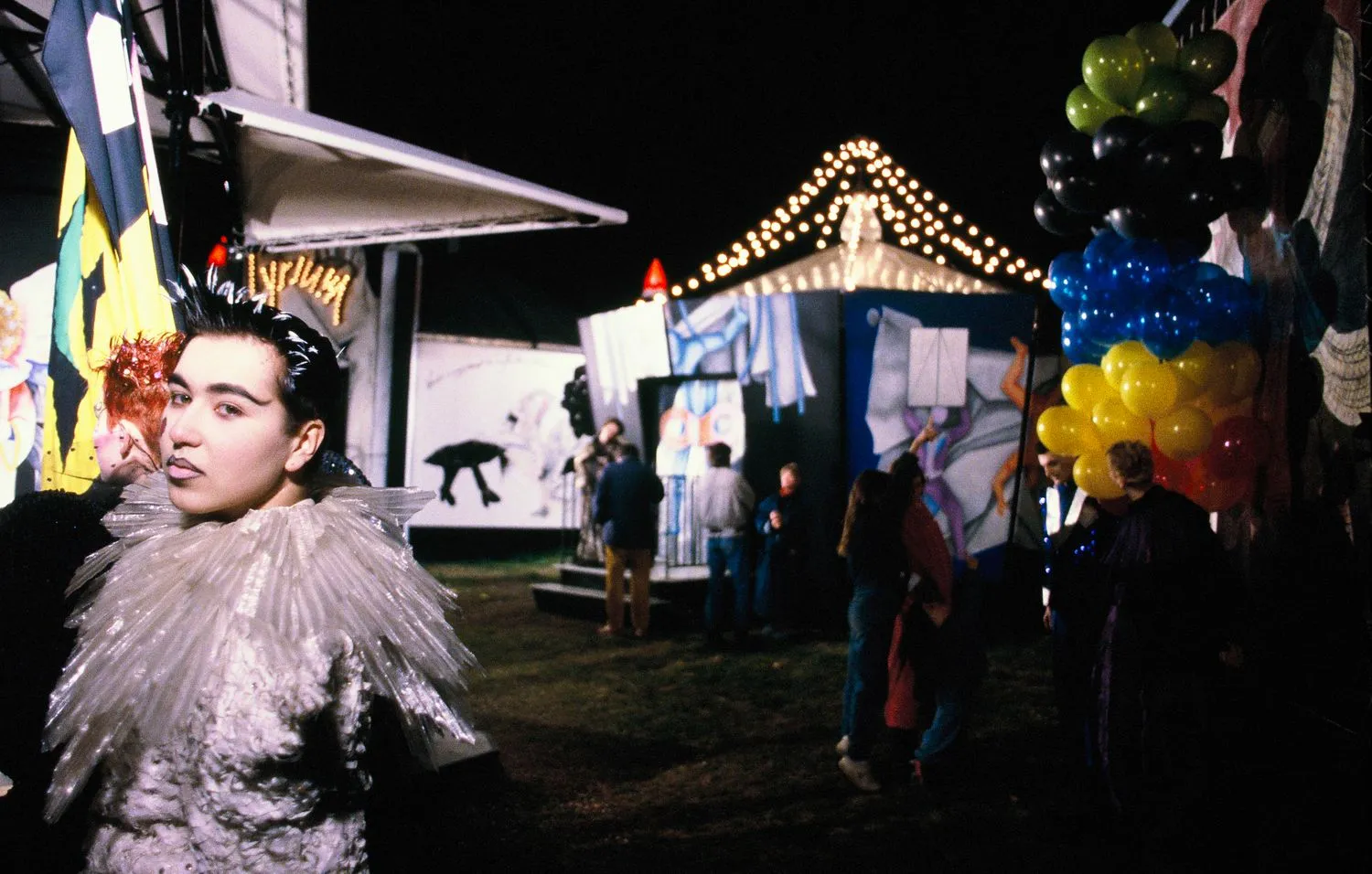 Fairground view of Luna Luna. Hamburg, Germany, 1987