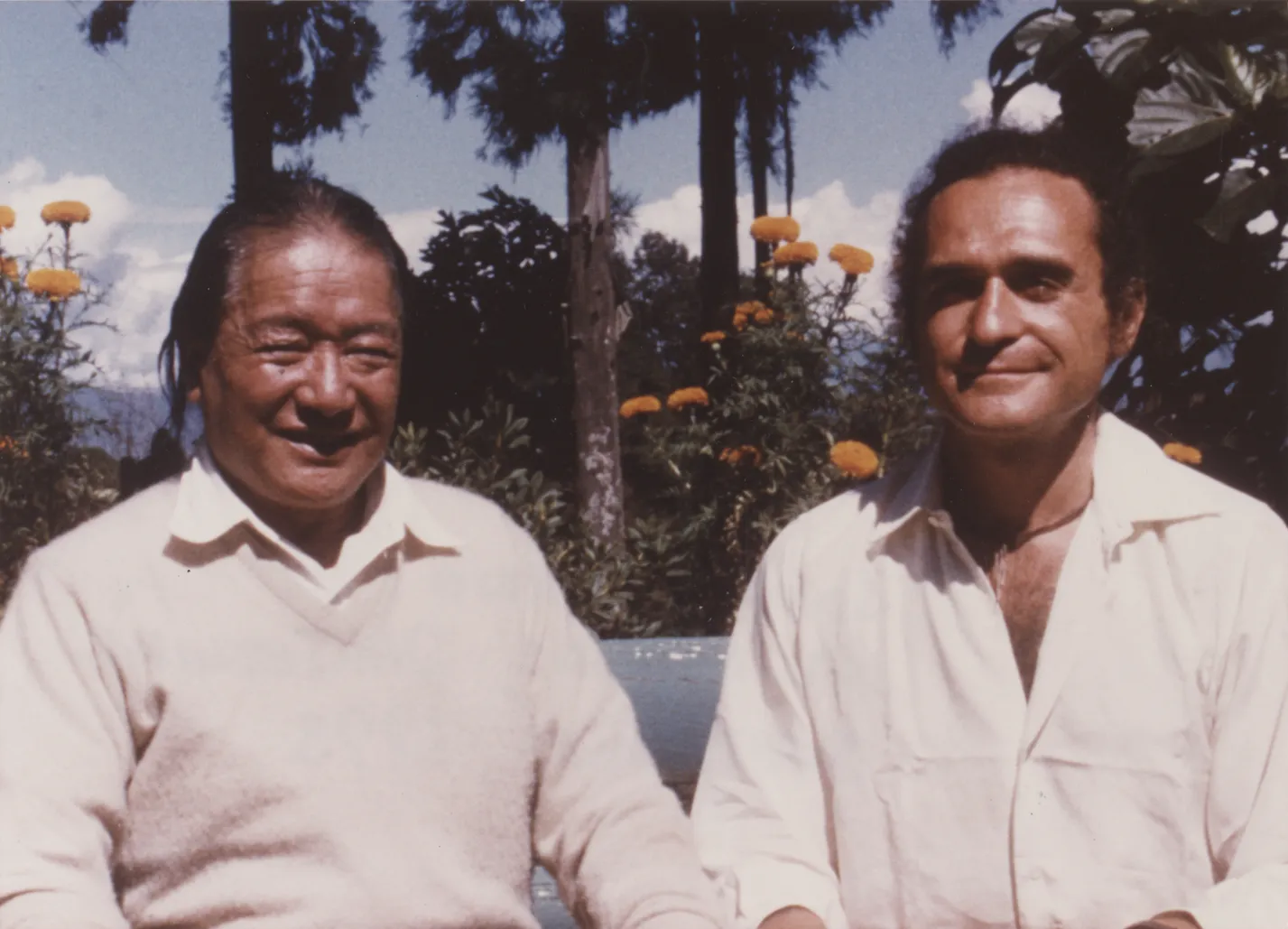 H. H. Dudjom Rinpoche and John Giorno in Darjeeling, 1973