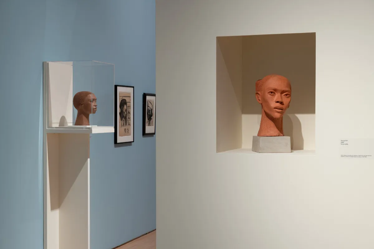 Installation view, Elizabeth Catlett: A Black Revolutionary Artist and All That It Implies