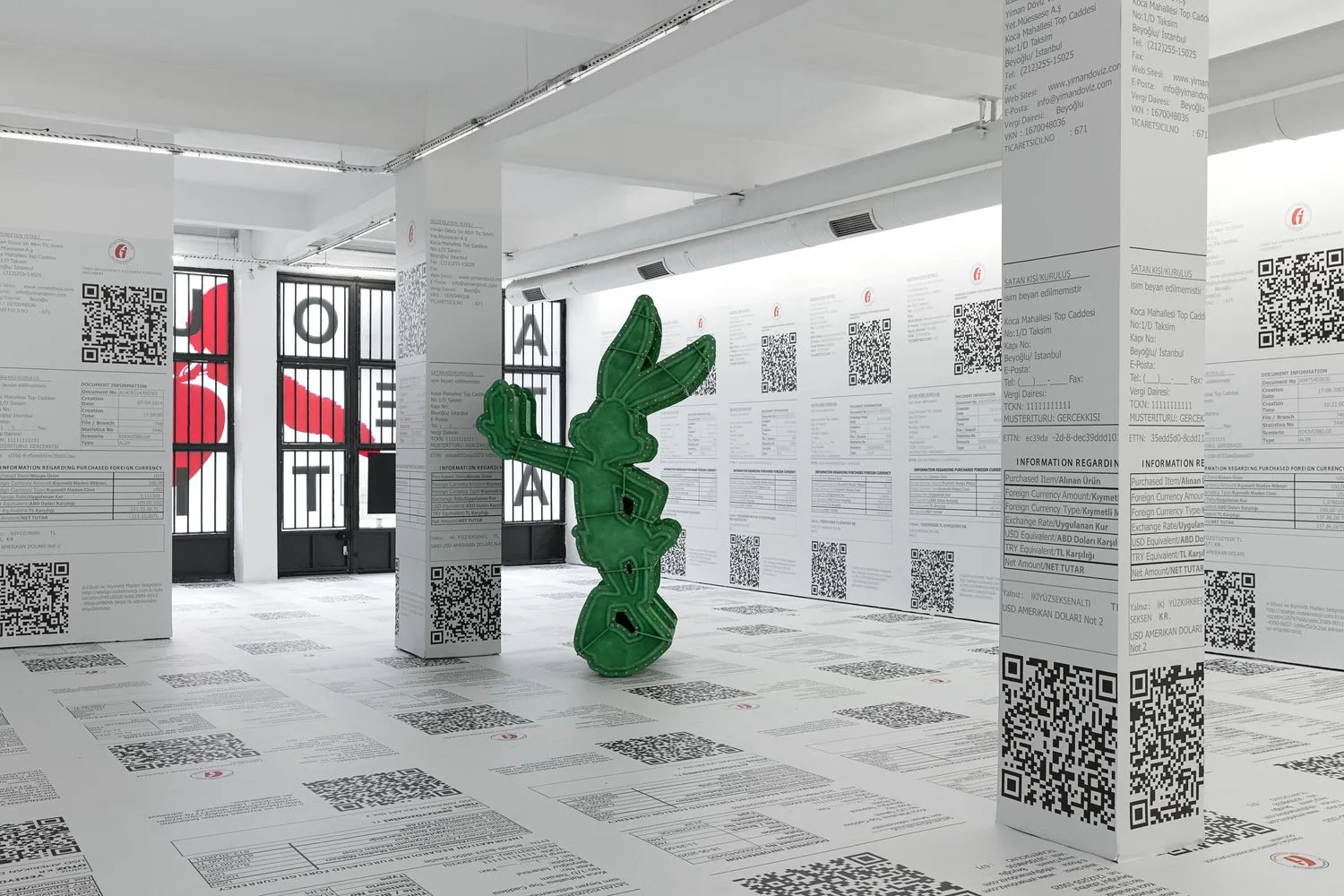 Installation view of About the Artist by İrem Günaydın at THE PILL.