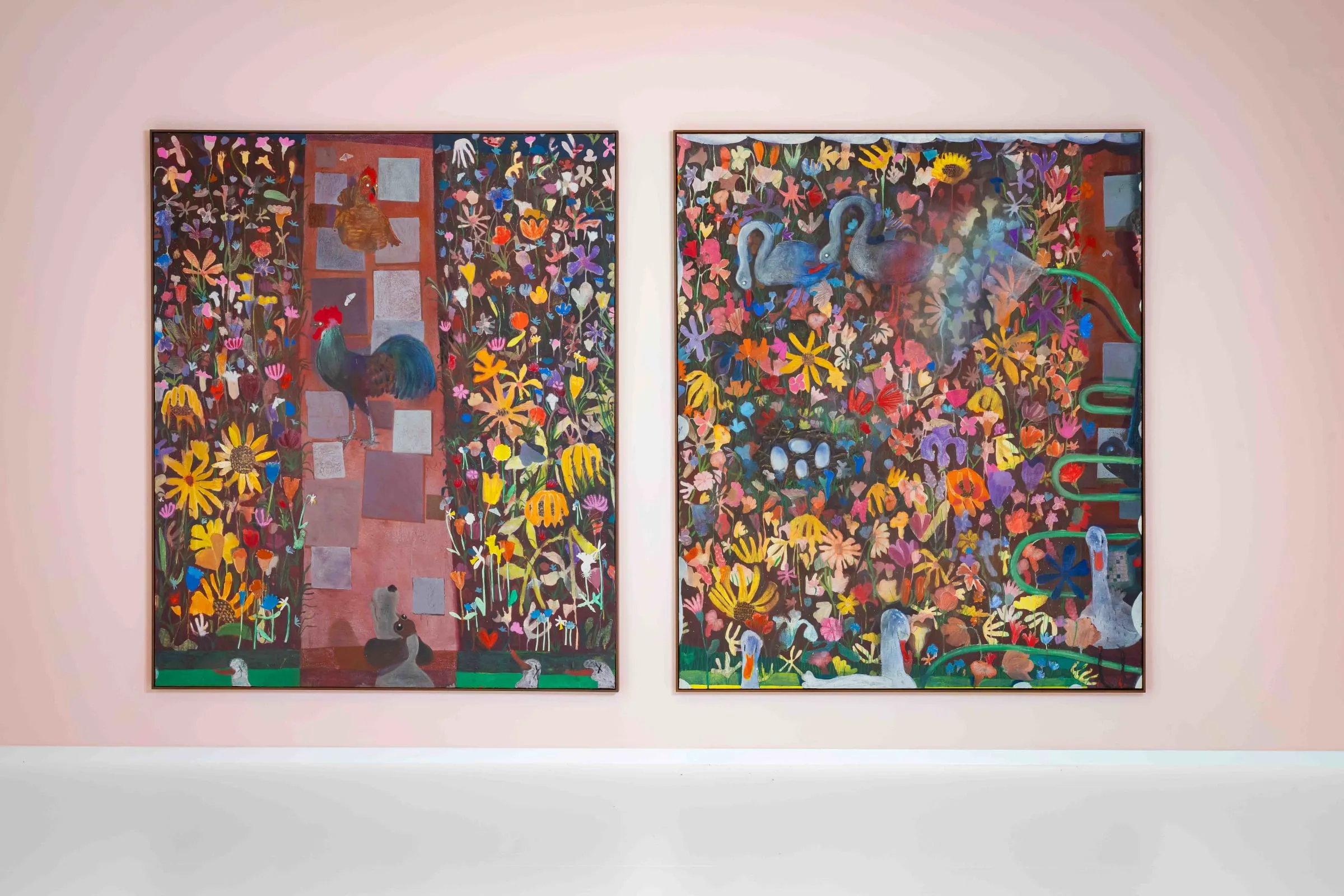 Installation view, Pieter Jennes, Huisje, tuintje, 2025