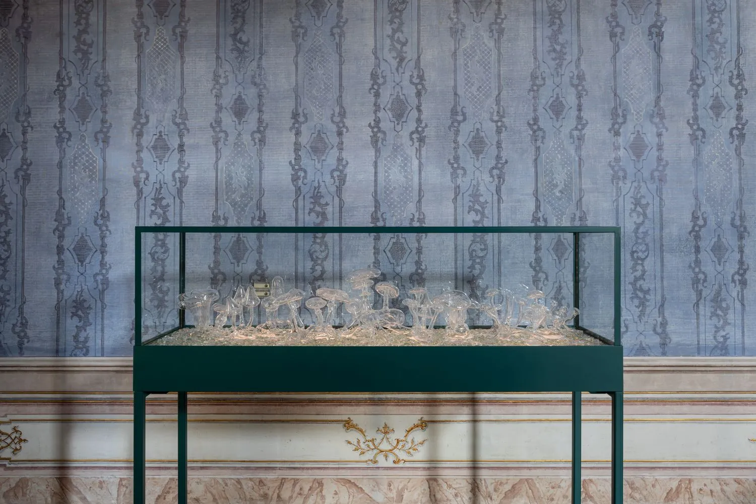 Installation view of Art & Nature- Inside Out at Villa Arconati, featuring work by Melli Ink