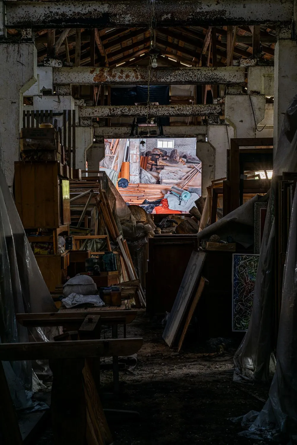 Installation view of Ferma by Gabija Grušaitė. Photo: Jonas Balsevicius