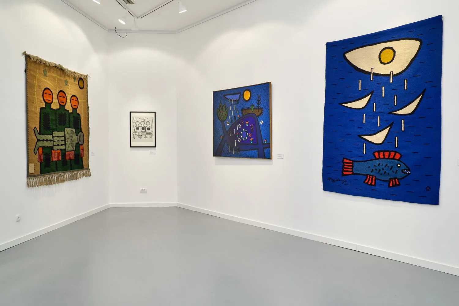 Installation view of Lazar Vujaklija: A Protest Within at the Museum of Naive and Marginal Art in Jagodina