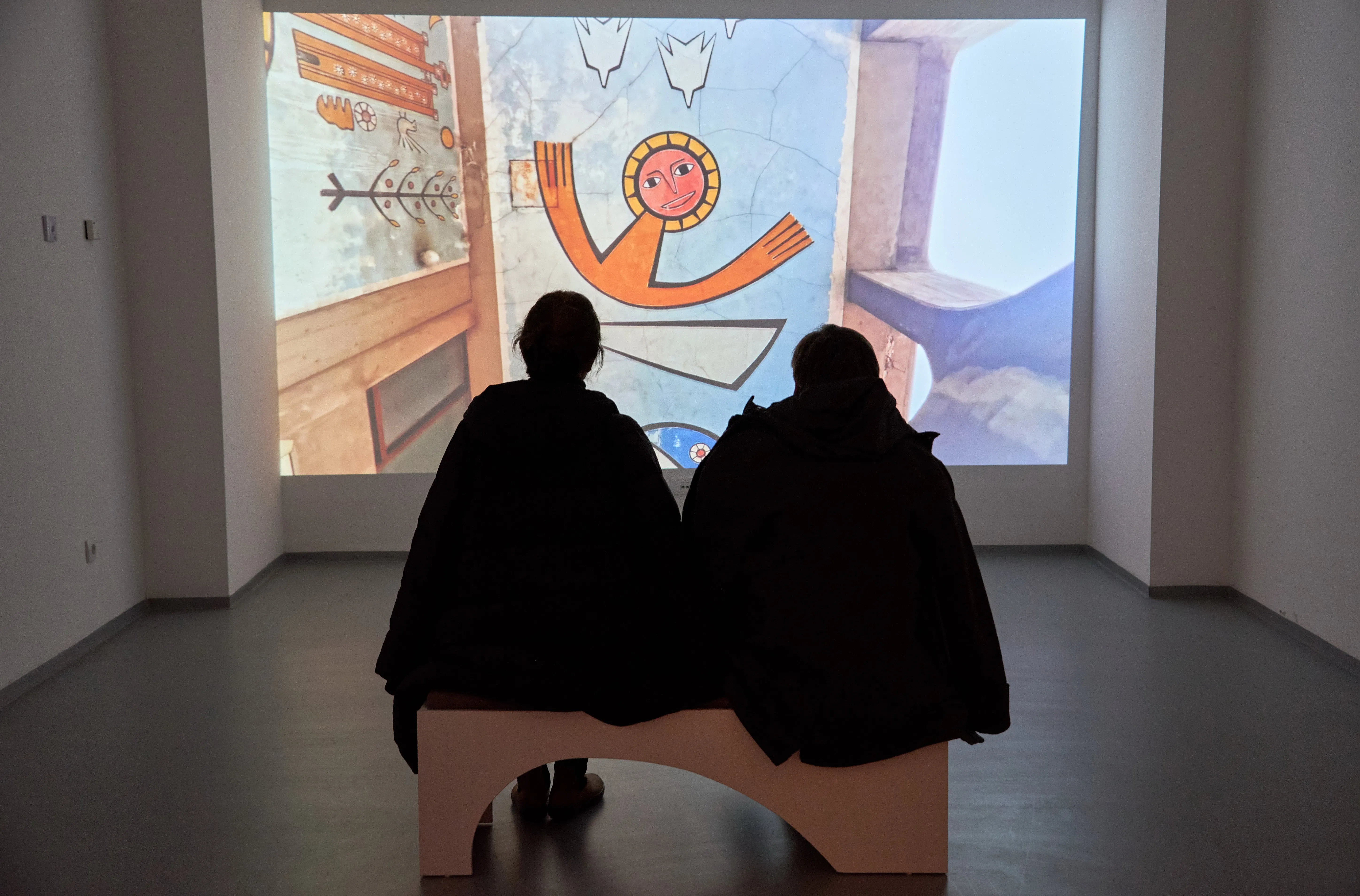 Installation view of Lazar Vujaklija: A Protest Within at the Museum of Naive and Marginal Art in Jagodina