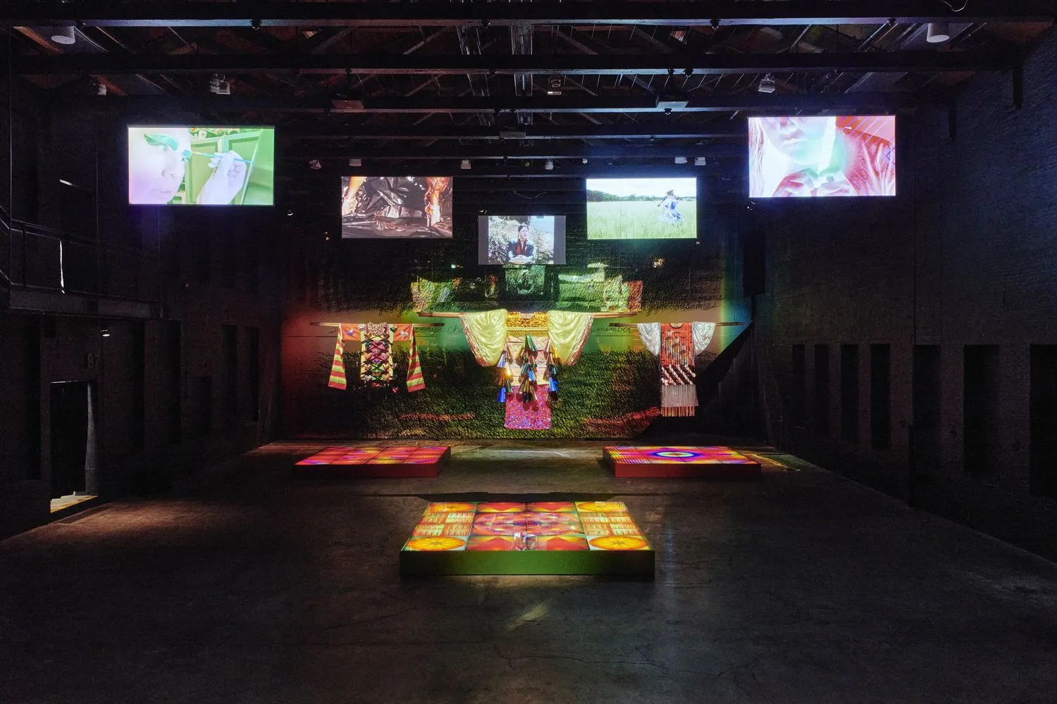 Installation view of POWER FULL BECAUSE WE'RE DIFFERENT at MASS MoCA. Courtesy of MASS MoCA