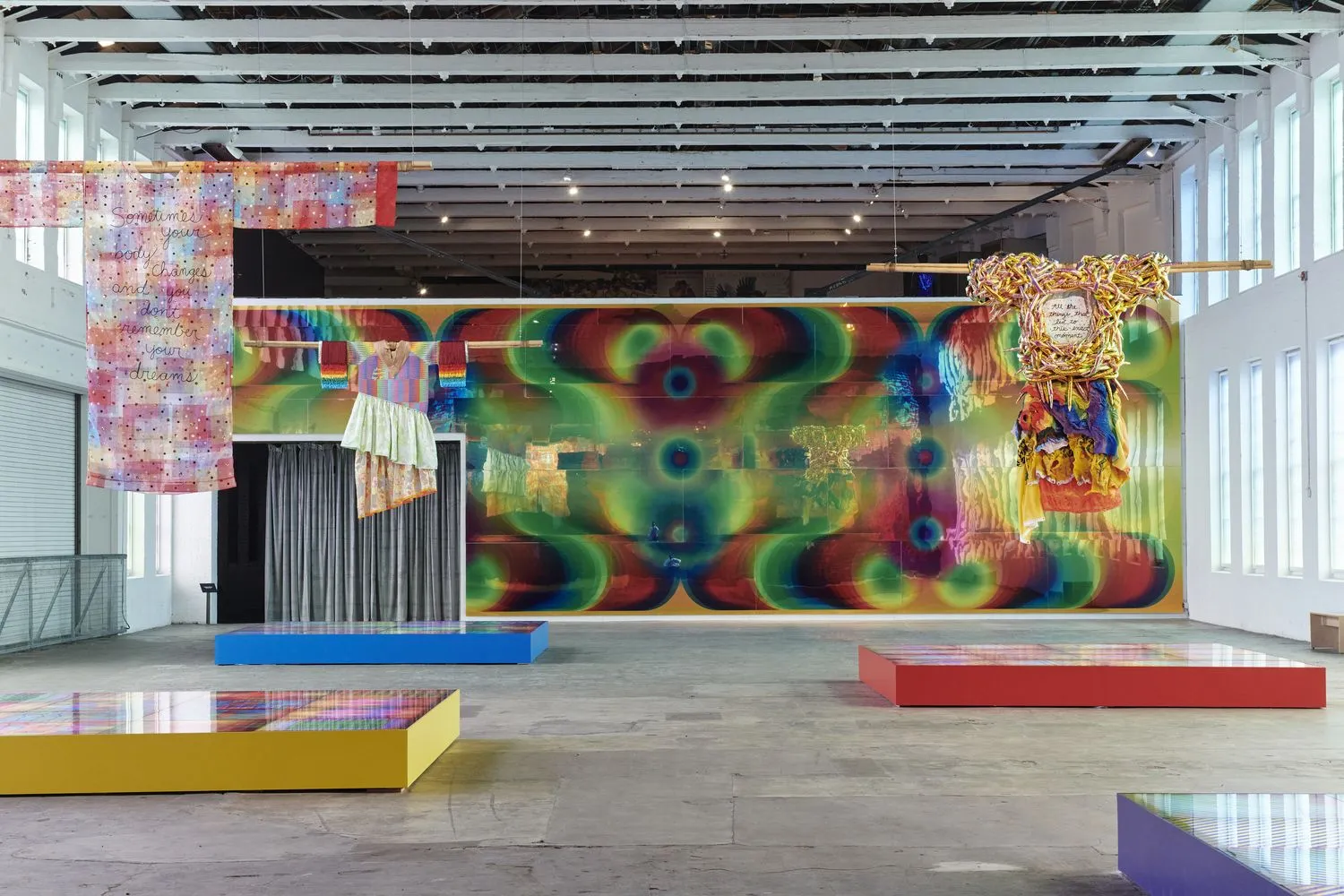 Installation view of POWER FULL BECAUSE WE'RE DIFFERENT at MASS MoCA. Courtesy of MASS MoCA