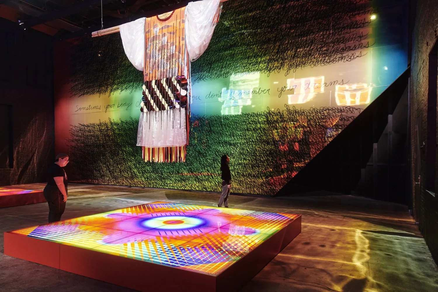 Installation view of POWER FULL BECAUSE WE'RE DIFFERENT at MASS MoCA. Courtesy of MASS MoCA