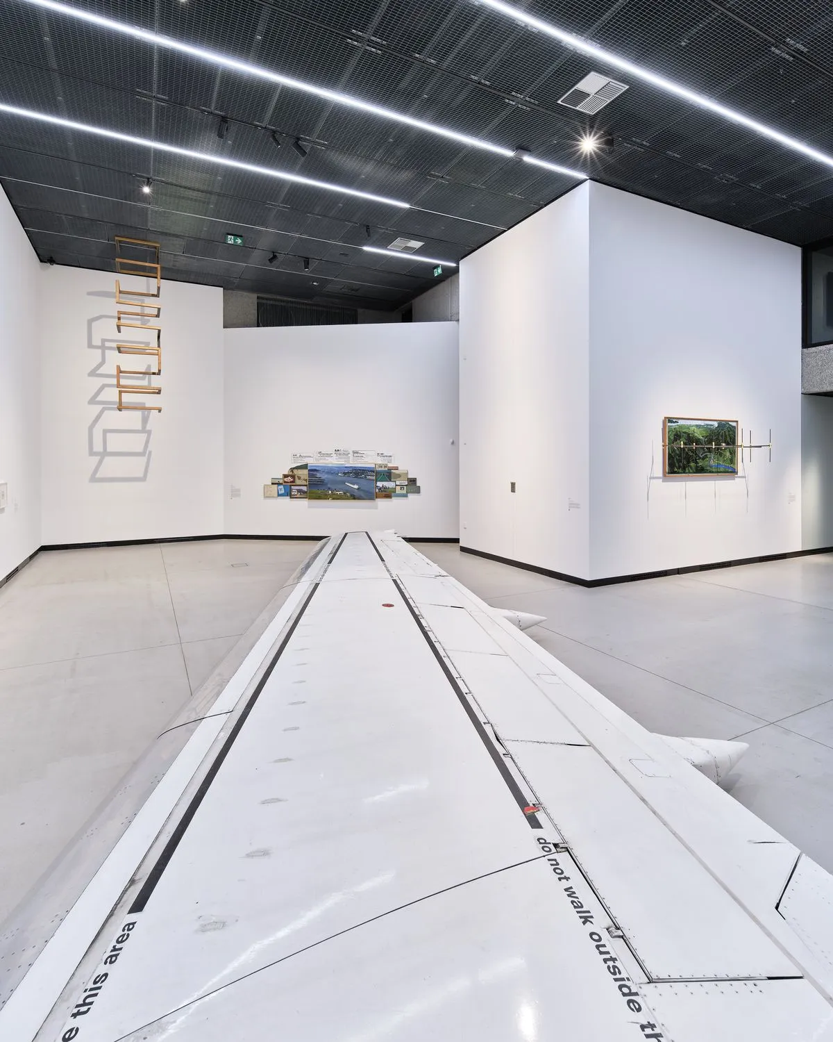 Installation view of Roman Ondák's The Day After Yesterday at Kunsthalle Praha. Photo: Vojtěch Veškrna
