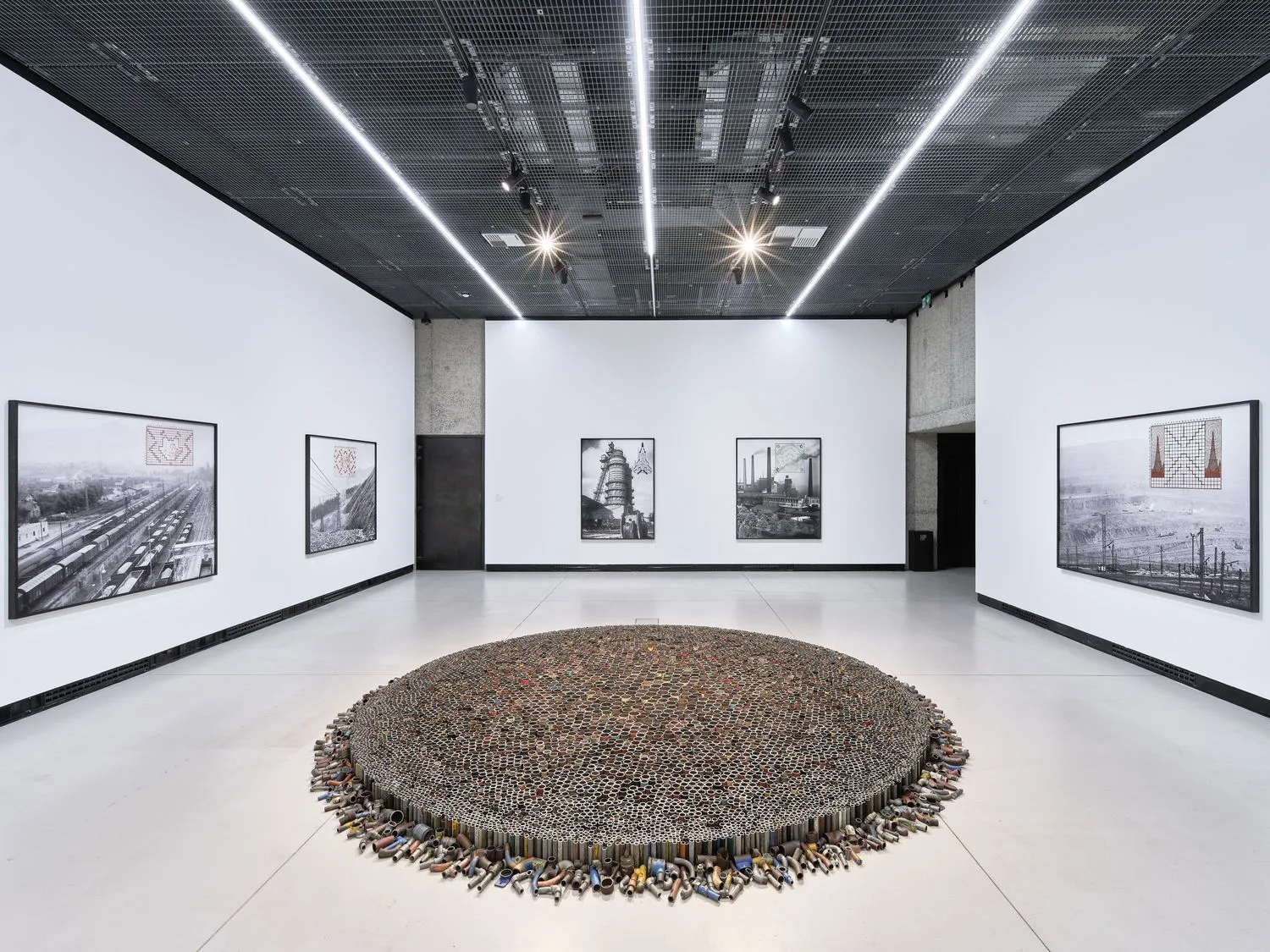 Installation view of Roman Ondák's The Day After Yesterday at Kunsthalle Praha. Photo: Vojtěch Veškrna