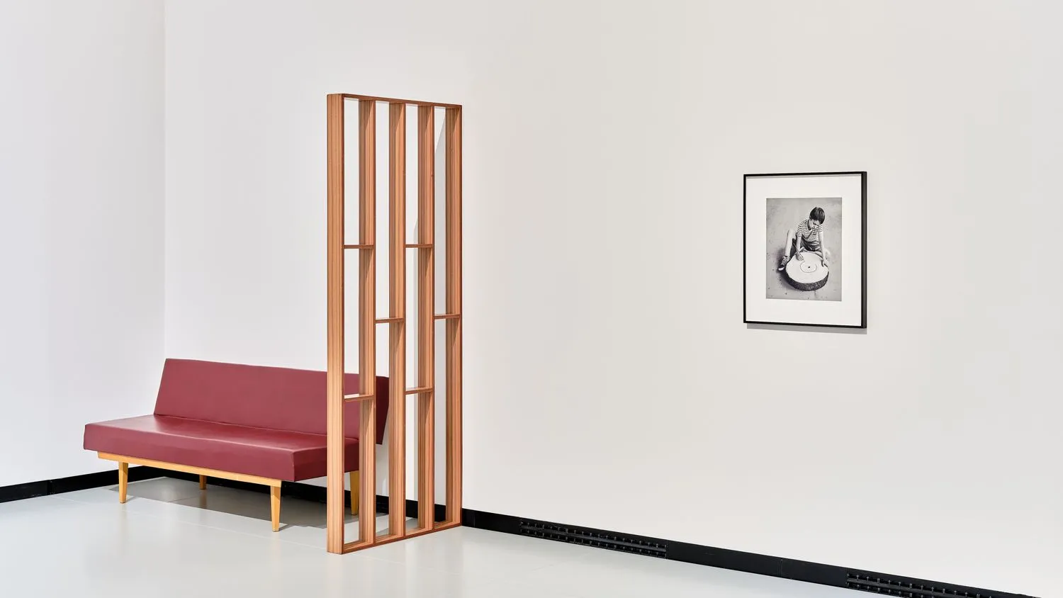 Installation view of Roman Ondák's The Day After Yesterday at Kunsthalle Praha. Photo: Vojtěch Veškrna