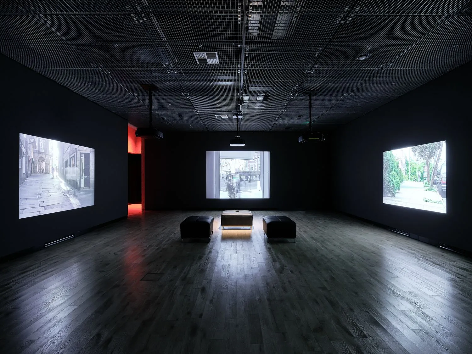 Installation view of Roman Ondák's The Day After Yesterday at Kunsthalle Praha. Photo: Vojtěch Veškrna
