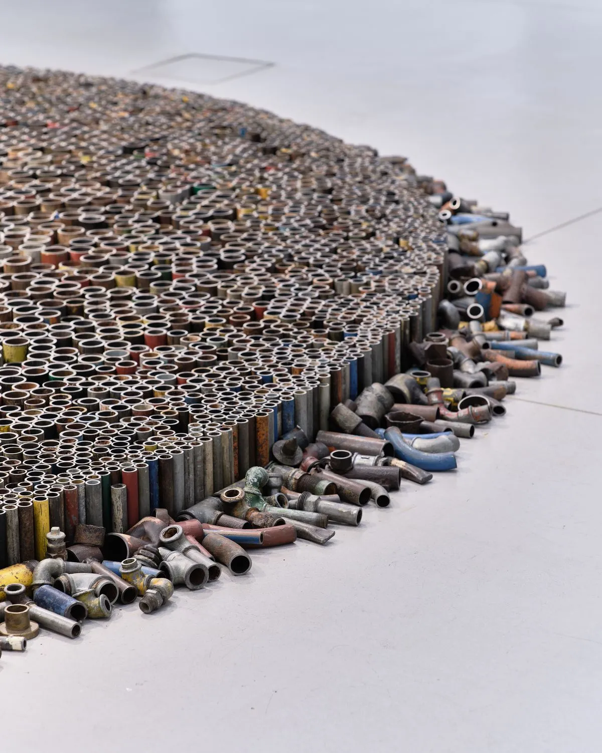 Installation view of Roman Ondák's The Day After Yesterday at Kunsthalle Praha. Photo: Vojtěch Veškrna