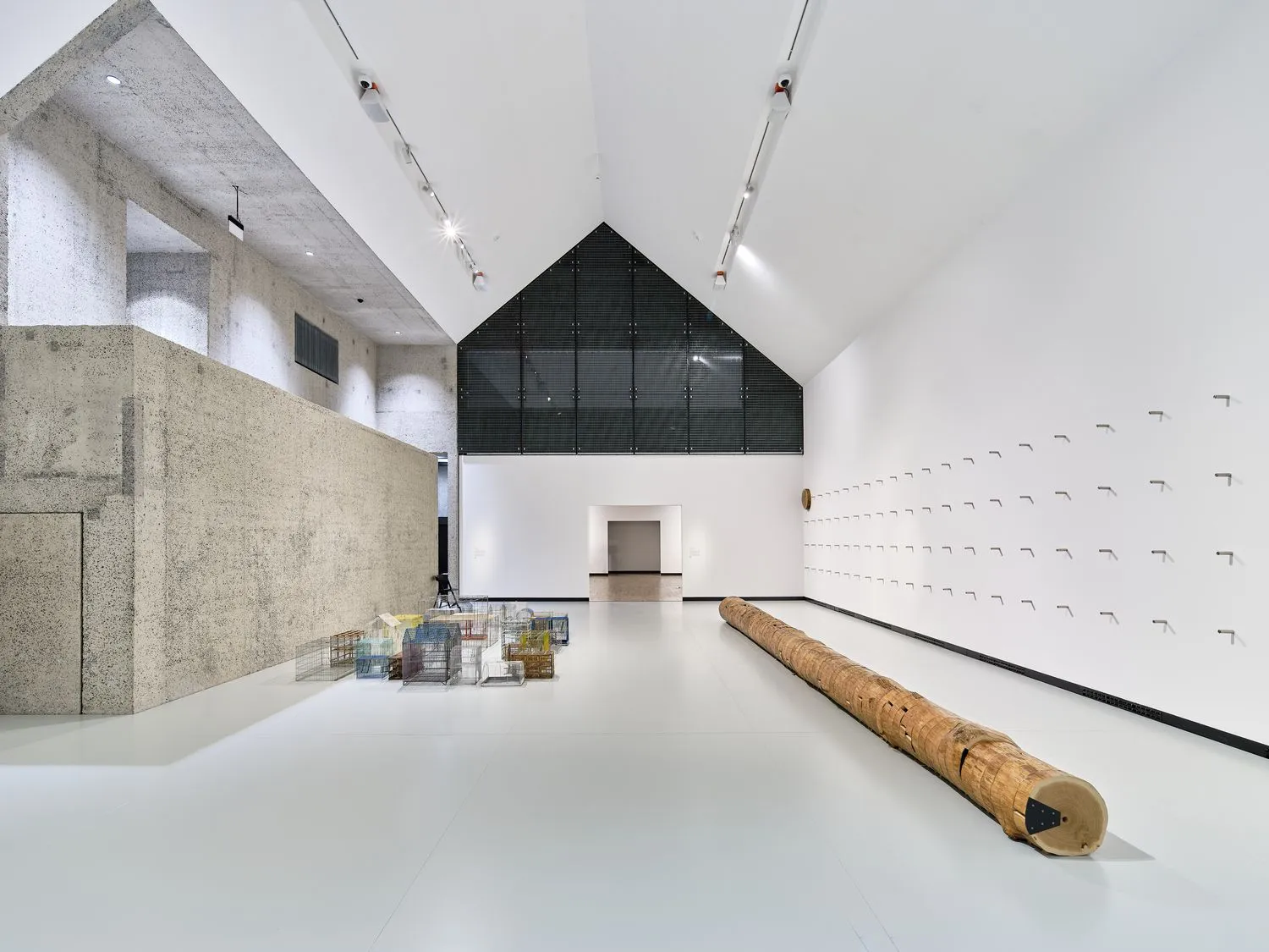 Installation view of Roman Ondák's The Day After Yesterday at Kunsthalle Praha. Photo: Vojtěch Veškrna