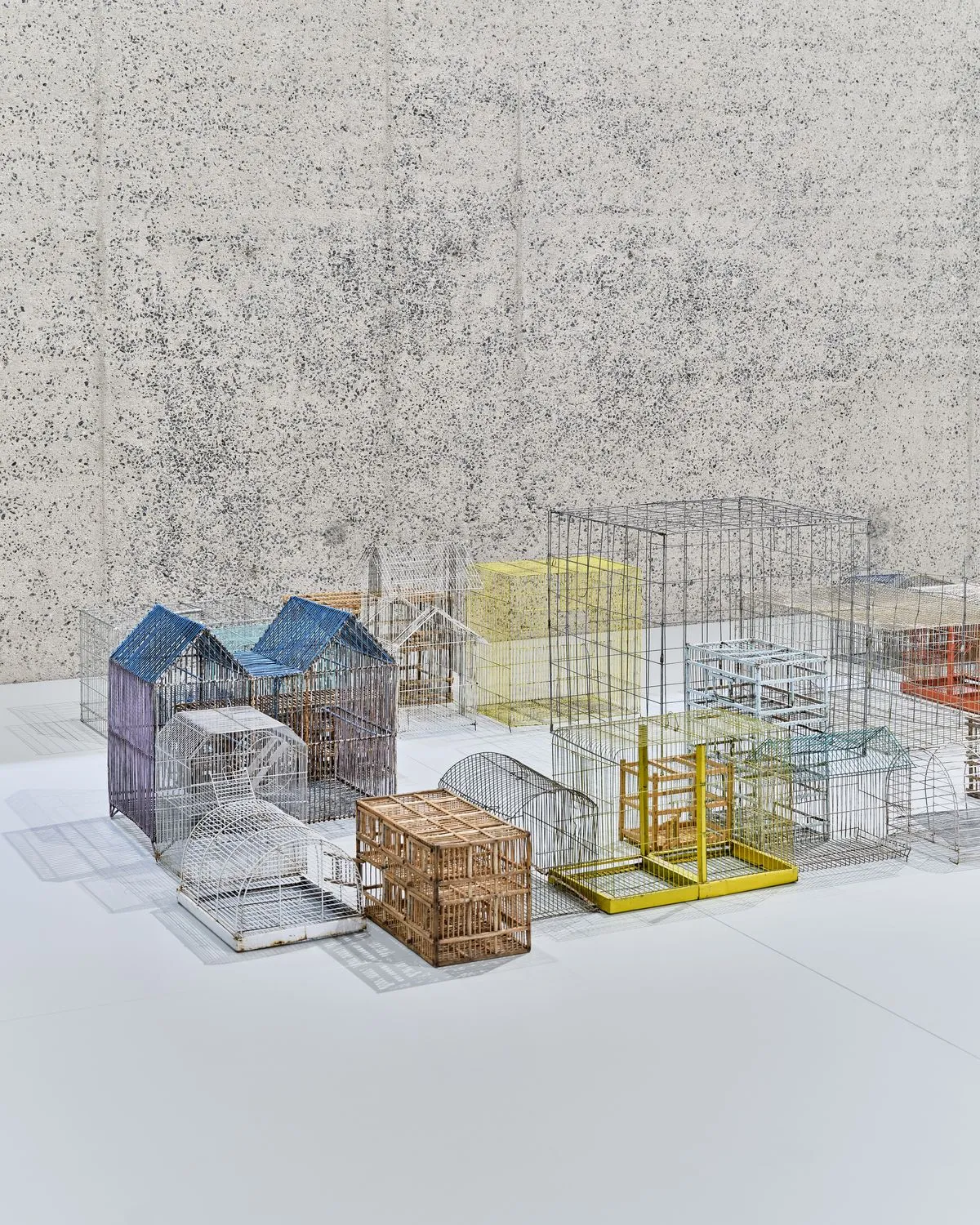 Installation view of Roman Ondák's The Day After Yesterday at Kunsthalle Praha. Photo: Vojtěch Veškrna