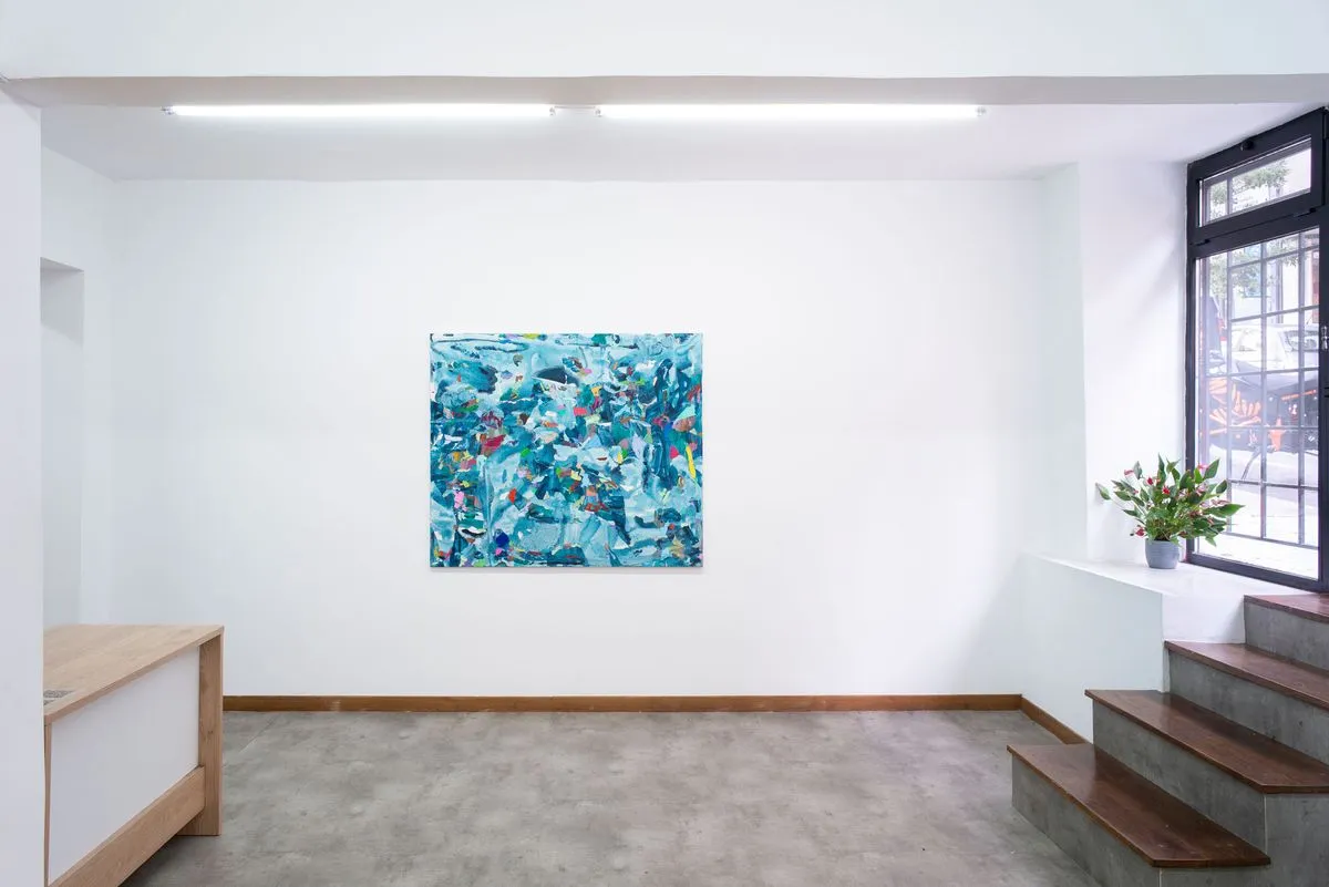 Installation view of Yorgos Stamkopoulos, Electrified Echoes at Callirrhoe