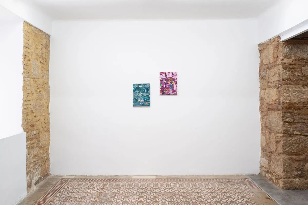 Installation view of Yorgos Stamkopoulos, Electrified Echoes at Callirrhoe