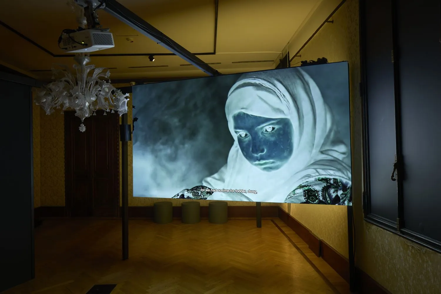 Installation view of Your Ghosts Are Mine on view at ACP–Palazzo Franchetti