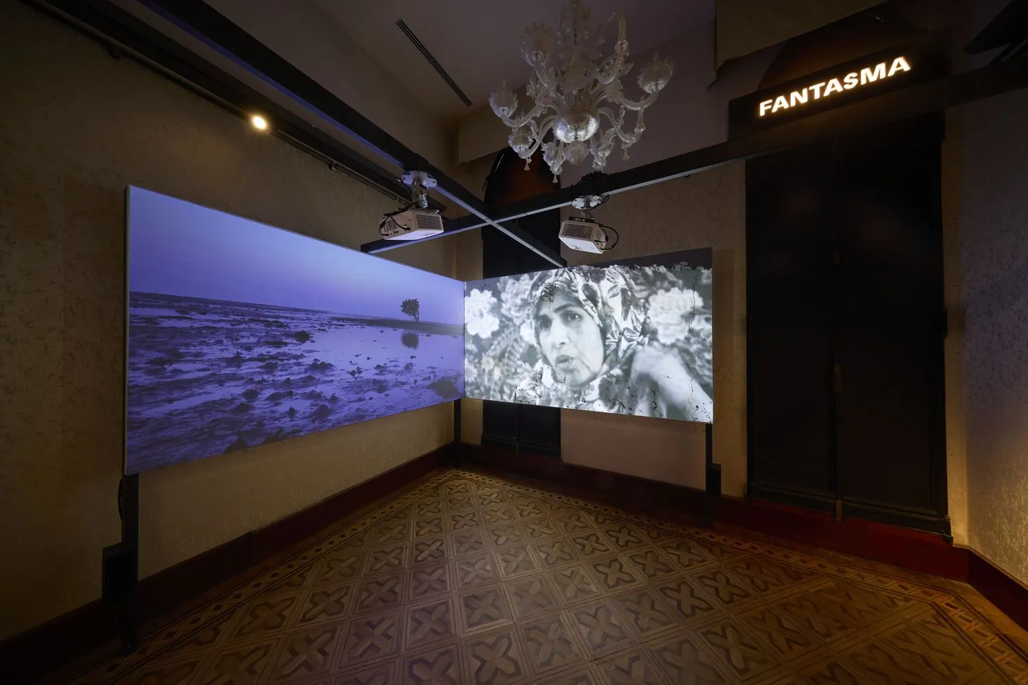 Installation view of Your Ghosts Are Mine on view at ACP–Palazzo Franchetti
