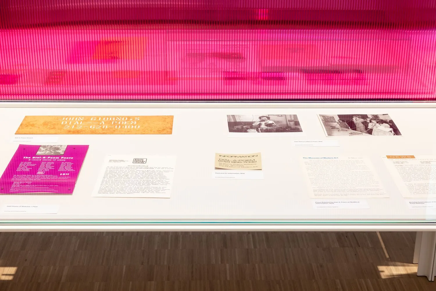 Installation view of the exhibition John Giorno: a labour of LOVE.