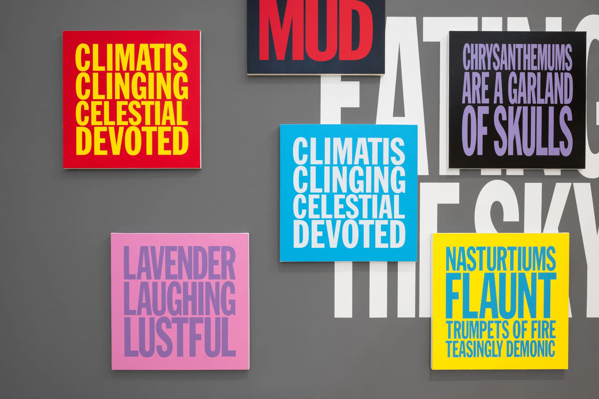 Installation view of the exhibition John Giorno: a labour of LOVE
