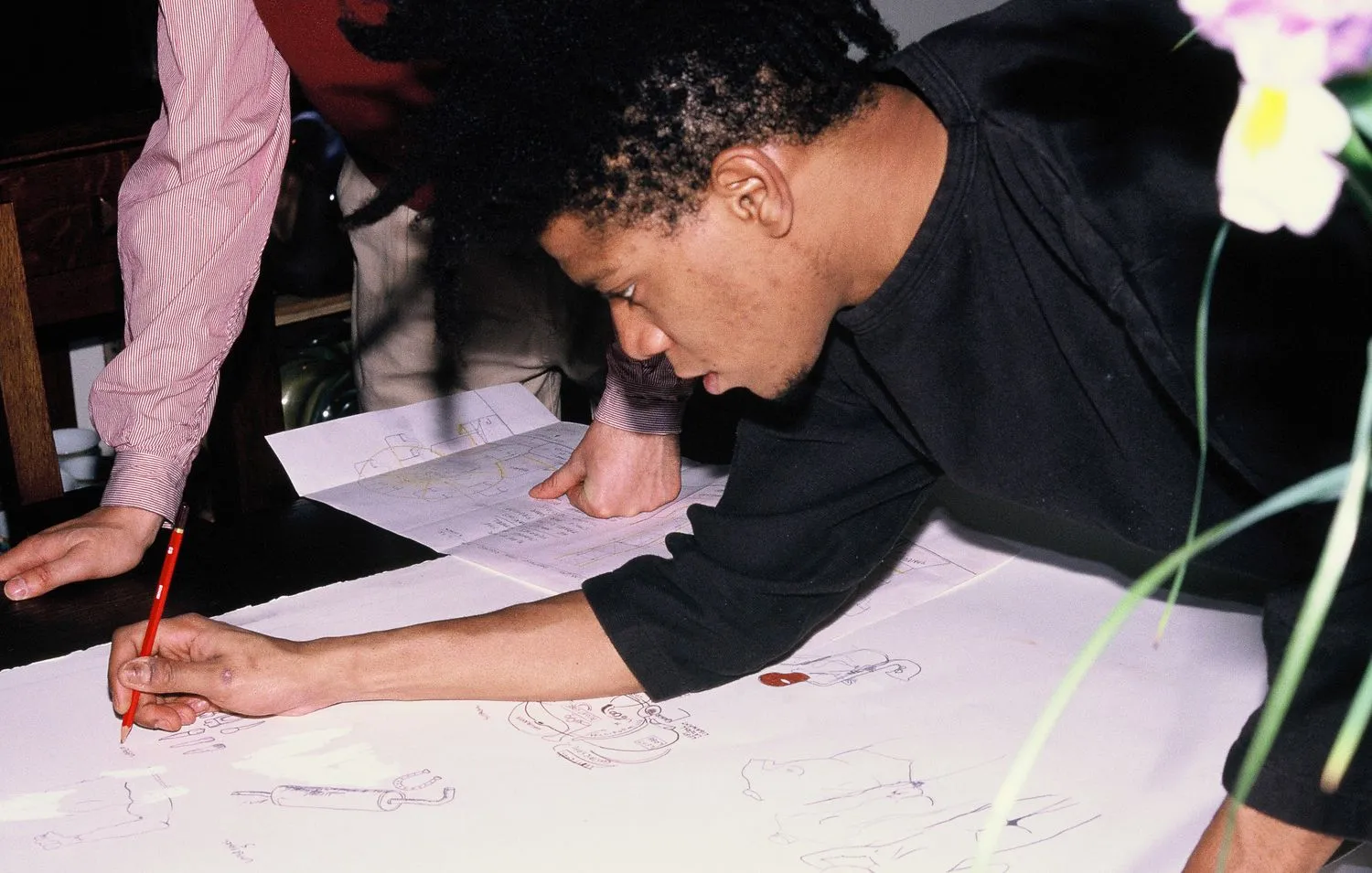 Jean-Michel Basquiat designs his Ferris wheel