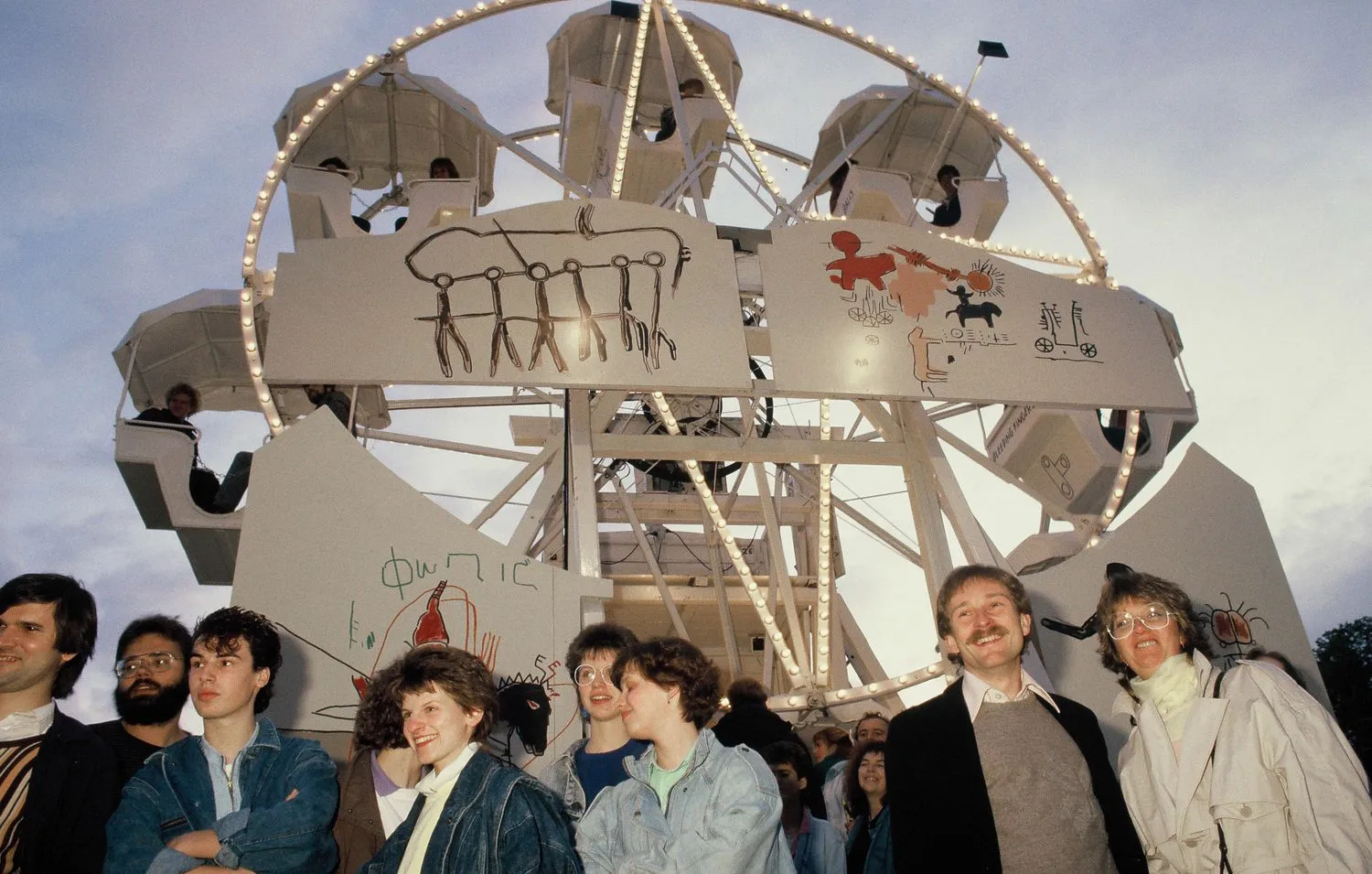 Jean-Michel Basquiat, painted Ferris wheel. Luna Luna, Hamburg, Germany, 1987