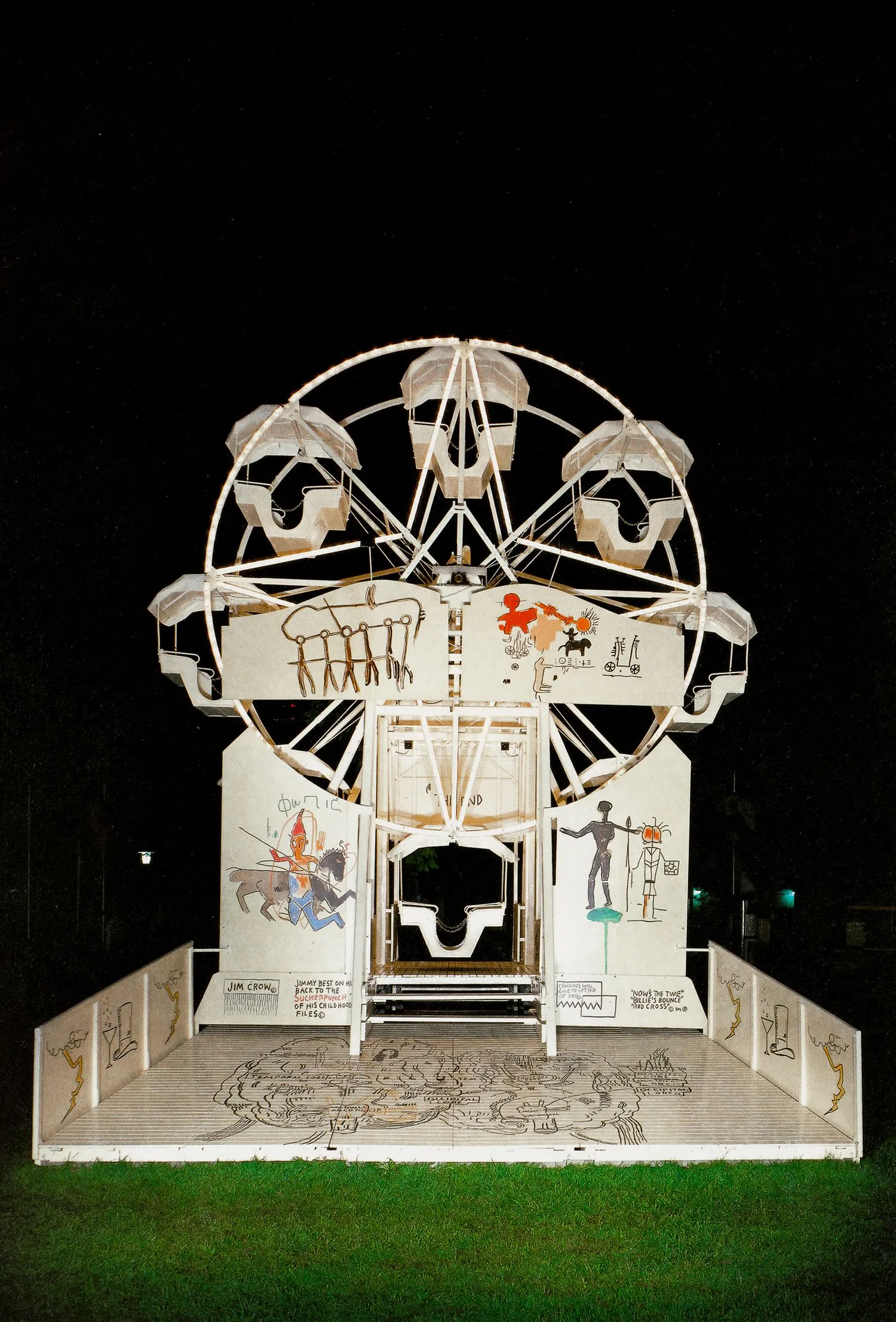 Jean-Michel Basquiat, painted Ferris wheel. Luna Luna, Hamburg, Germany, 1987