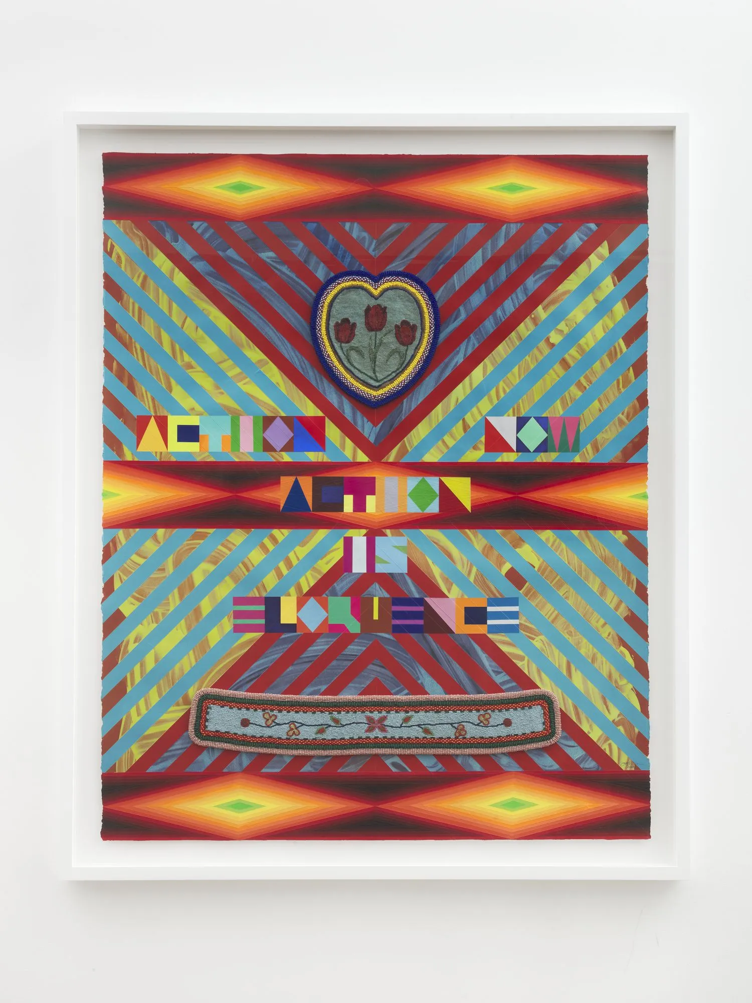 Jeffrey Gibson, ACTION NOW ACTION IS ELOQUENCE, 2024