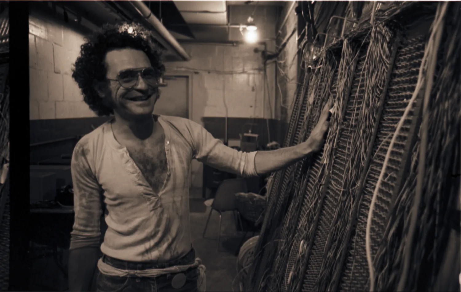 John Giorno with Dial-a-Poem, Photo by Gianfranco Mantegna, 1970.