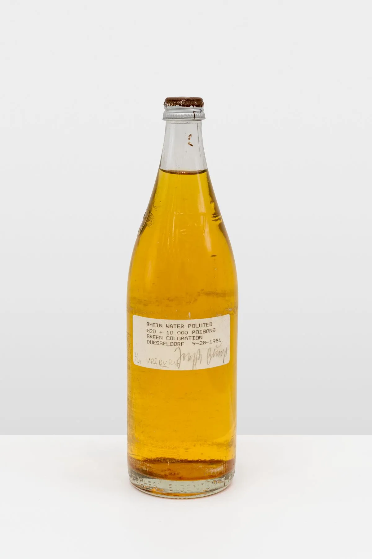 Joseph Beuys, Rhine Water Polluted, 1981
