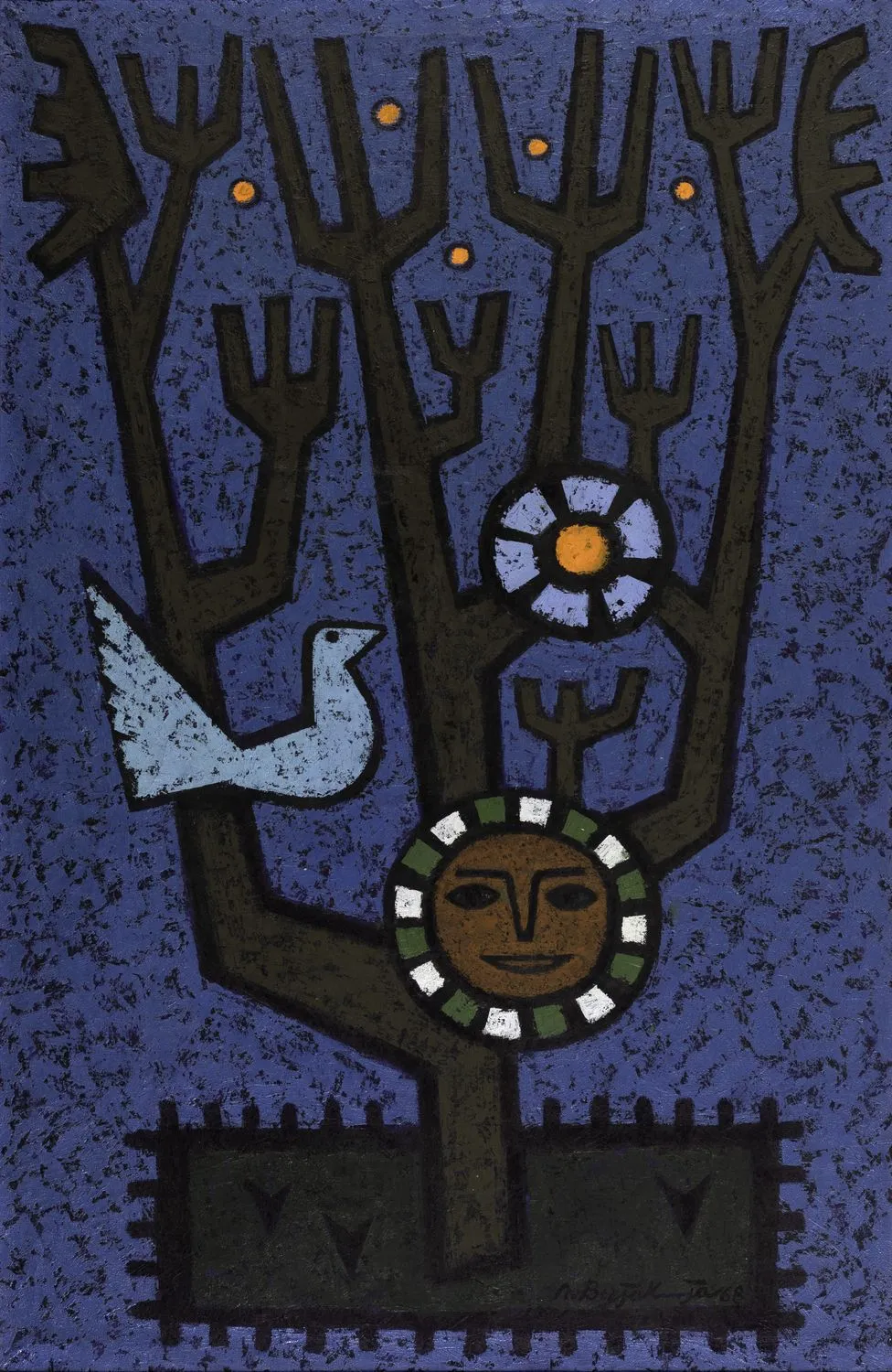 Lazar Vujaklija, Flowers and Birds, 1968