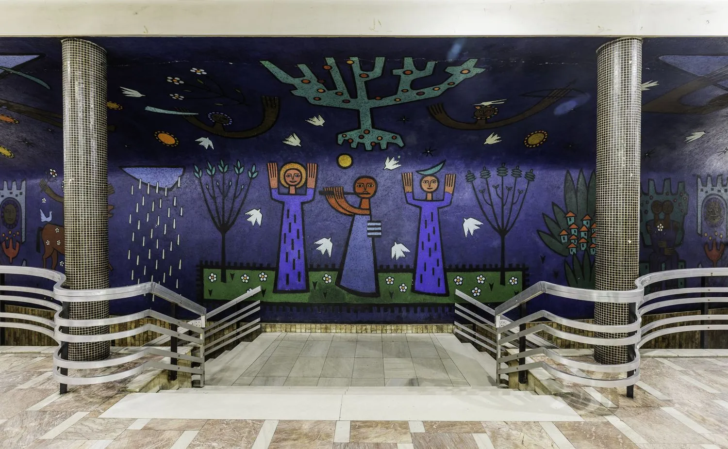 Lazar Vujaklija, Ode to Life (1967), foyer of the Kruševac cinema