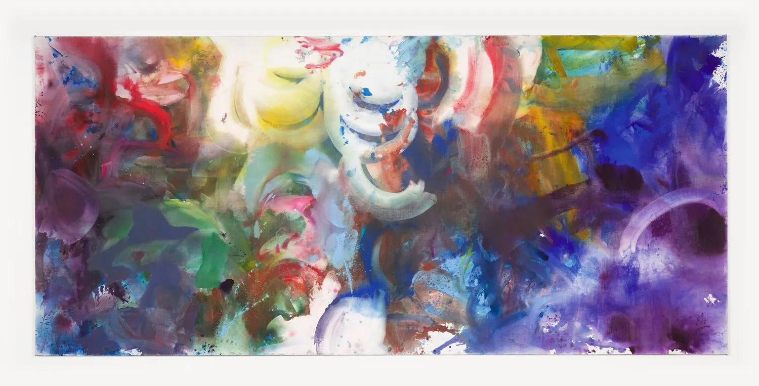 Mary Weatherford, Light Falling like a Broken Chain; Paradise, 2021