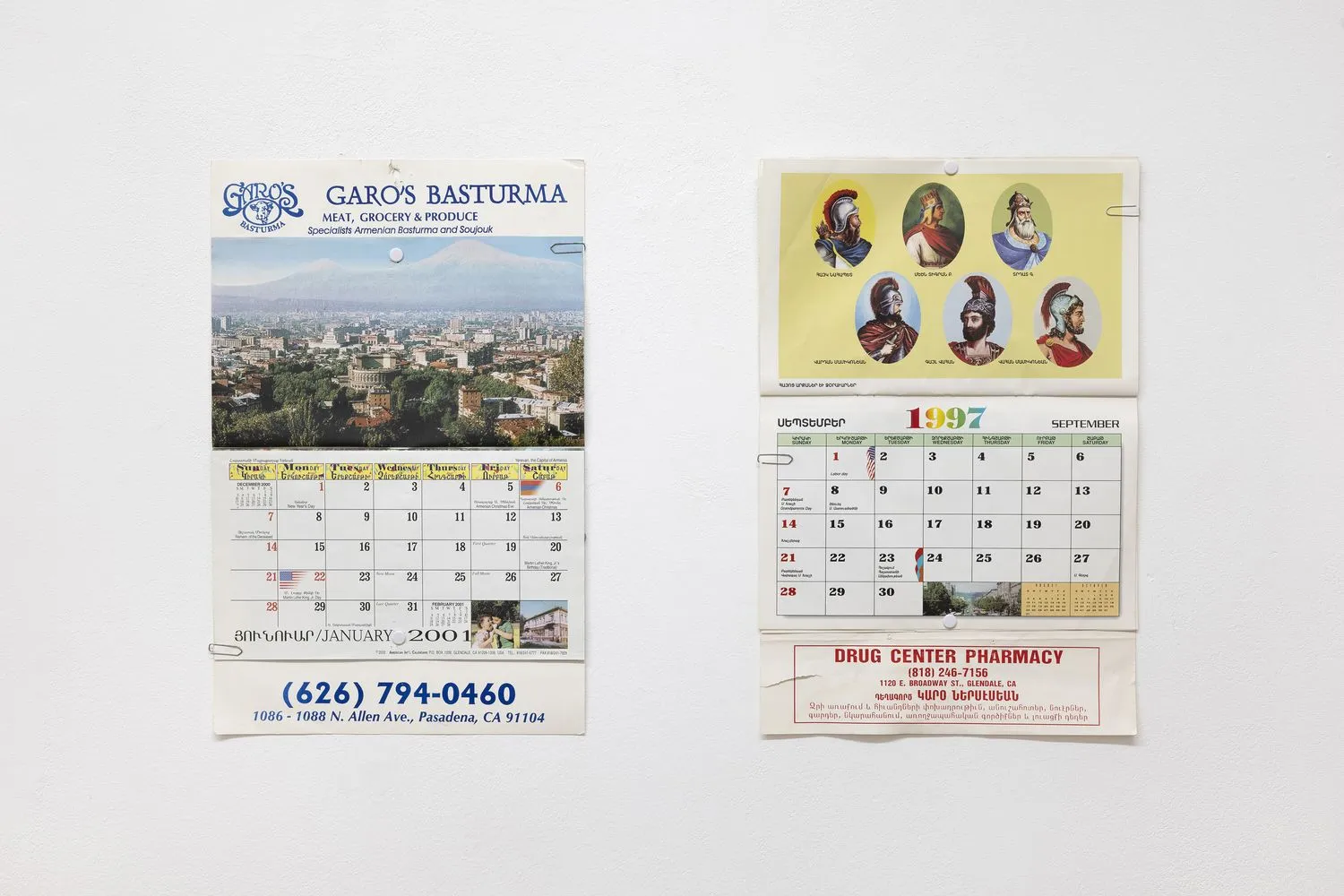 Mekhitar Garabedian, Calendars, 1997 & 2001, 1997–2010