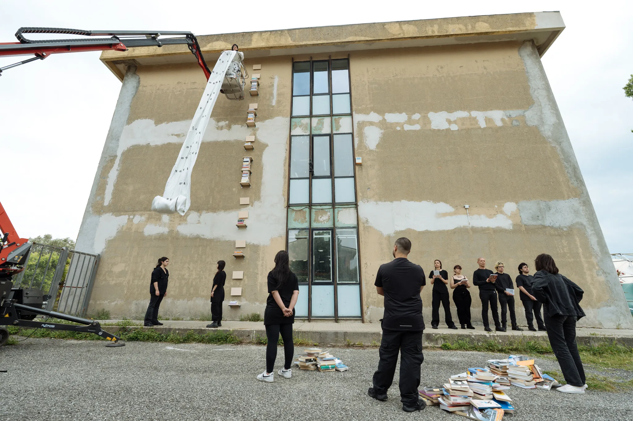 Nezaket Ekici, Book Tower, Performance Installation 2025