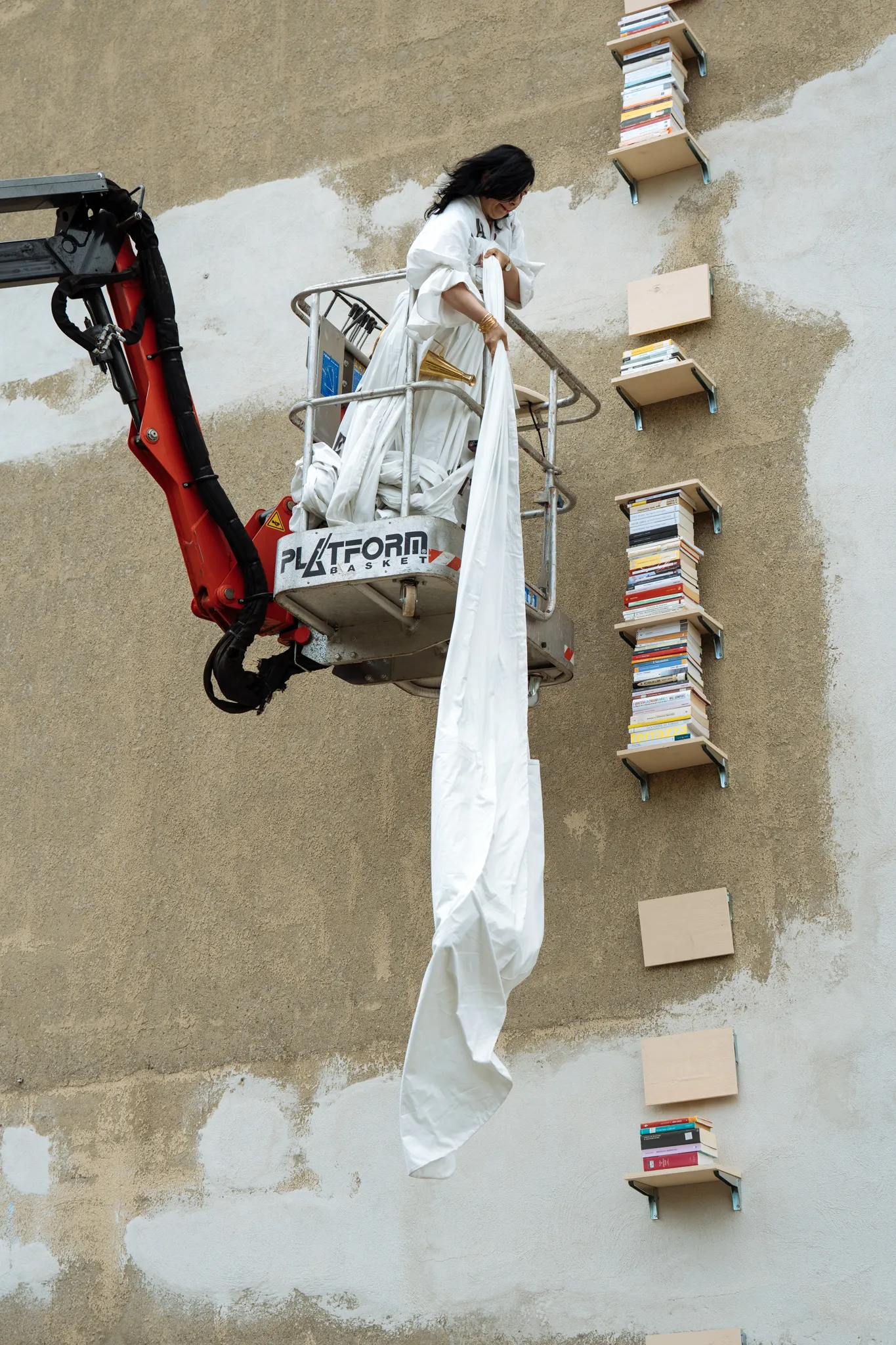 Nezaket Ekici, Book Tower, Performance Installation 2025