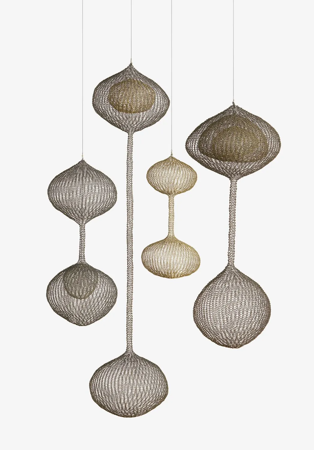 Ruth Asawa, Untitled (S.046a-d, Hanging Group of Four, Two-Lobed Forms), 1961